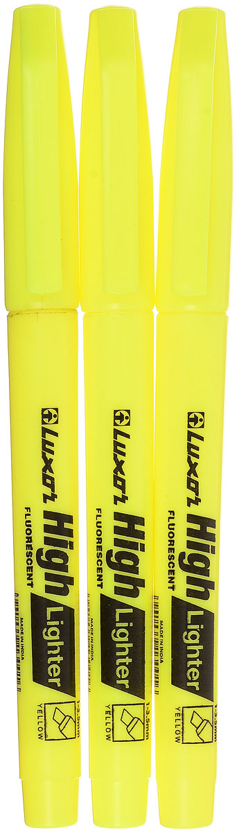 Luxor Набор текстмаркеров Highlighters 3 шт4040/3BC Luxor Набор текстмаркеров Highlighters 3 шт4040/3BCНабор текстмаркеров Luxor Highlighters подойдет для выделения текстов на различных видах бумаги, в том числе на бумаге для факсов и копировальных машин, и станет незаменимым атрибутом работы в офисе. В набор входит 3 текстмаркера желтого цвета с клипами для переноски. Текстмаркеры с клиновидным острием обладают ярким, насыщенным цветом и четкими контурами.