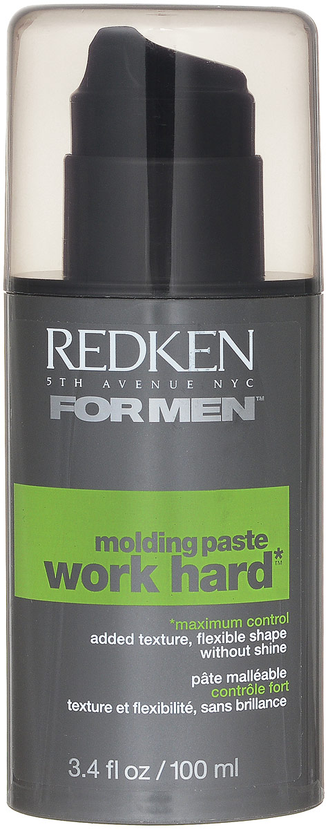Redken For Men Work Hard Паста для сильной фиксации волос, 100 млP0756100 Redken For Men Work Hard Паста для сильной фиксации волос, 100 млP0756100Пластичная текстура позволяет вам создавать, конструировать и менять прическу. Этой гибкой пастой легко пользоваться и создавать любые формы, фиксируя их надолго.