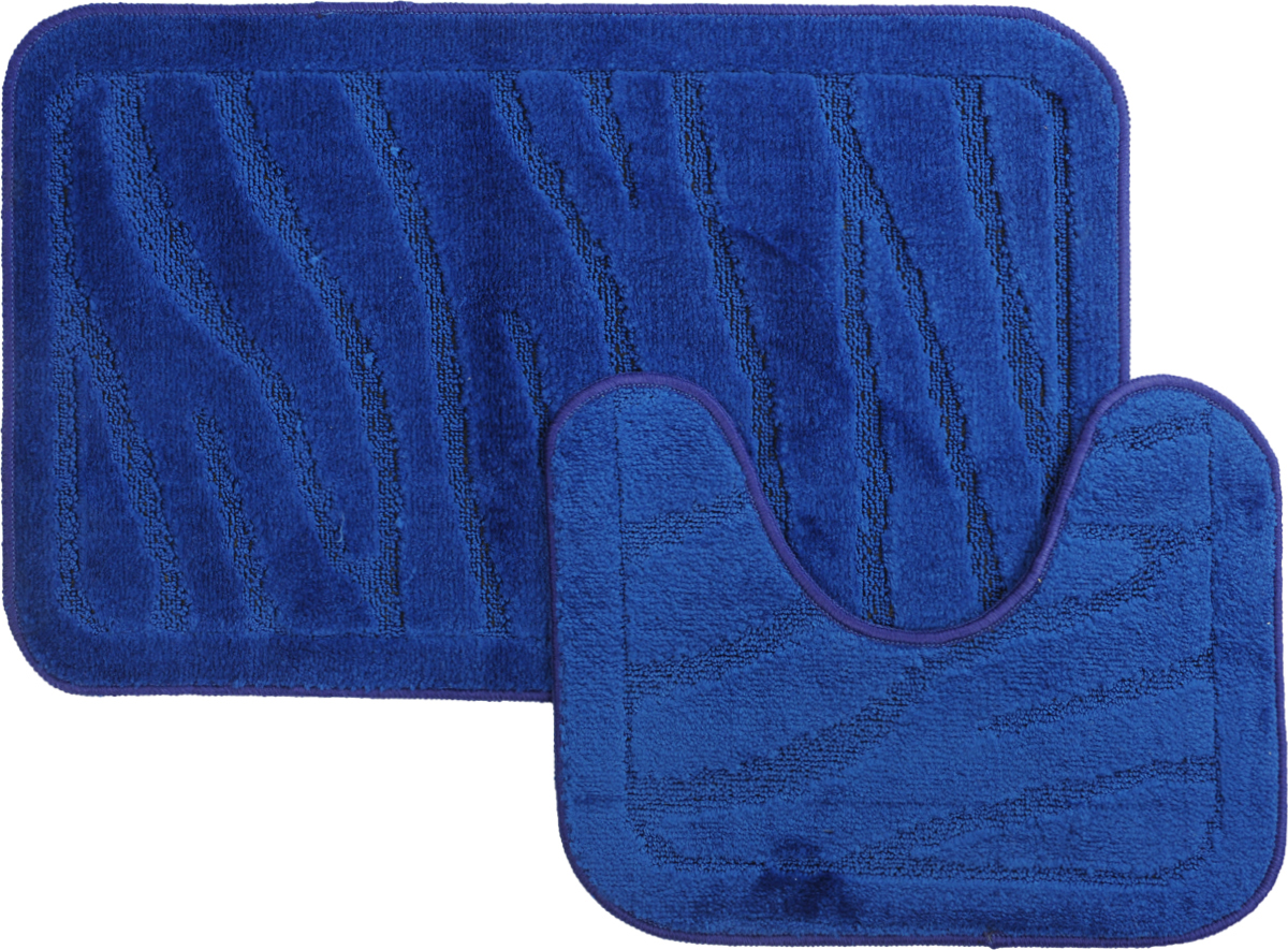 Набор ковриков для ванной MAC Carpet Рома. Линии, цвет: темно-синий, 50 х 80 см, 50 х 40 см, 2 шт21900 Набор ковриков для ванной MAC Carpet Рома. Линии, цвет: темно-синий, 50 х 80 см, 50 х 40 см, 2 шт21900Набор MAC Carpet Рома. Линии, выполненный из полипропилена, состоит из двух ковриков для ванной комнаты, один из которых имеет вырез под унитаз. Противоскользящее основание изготовлено из термопластичной резины. Коврики мягкие и приятные на ощупь, отлично впитывают влагу и быстро сохнут. Высокая износостойкость ковриков и стойкость цвета позволит вам наслаждаться покупкой долгие годы. Можно стирать вручную или в стиральной машине на деликатном режиме при температуре 30°С.