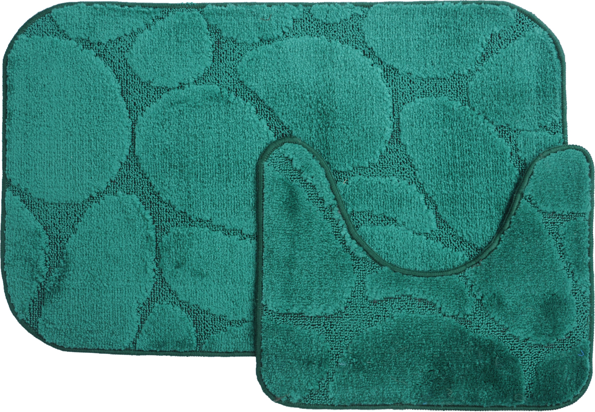 Набор ковриков для ванной MAC Carpet Рома. Камни, цвет: темно-зеленый, 50 х 80 см, 50 х 40 см, 2 шт21833 Набор ковриков для ванной MAC Carpet Рома. Камни, цвет: темно-зеленый, 50 х 80 см, 50 х 40 см, 2 шт21833Набор MAC Carpet Рома. Камни, выполненный из полипропилена, состоит из двух ковриков для ванной комнаты, один из которых имеет вырез под унитаз. Противоскользящее основание изготовлено из термопластичной резины. Коврики мягкие и приятные на ощупь, отлично впитывают влагу и быстро сохнут. Высокая износостойкость ковриков и стойкость цвета позволит вам наслаждаться покупкой долгие годы. Можно стирать вручную или в стиральной машине на деликатном режиме при температуре 30°С.