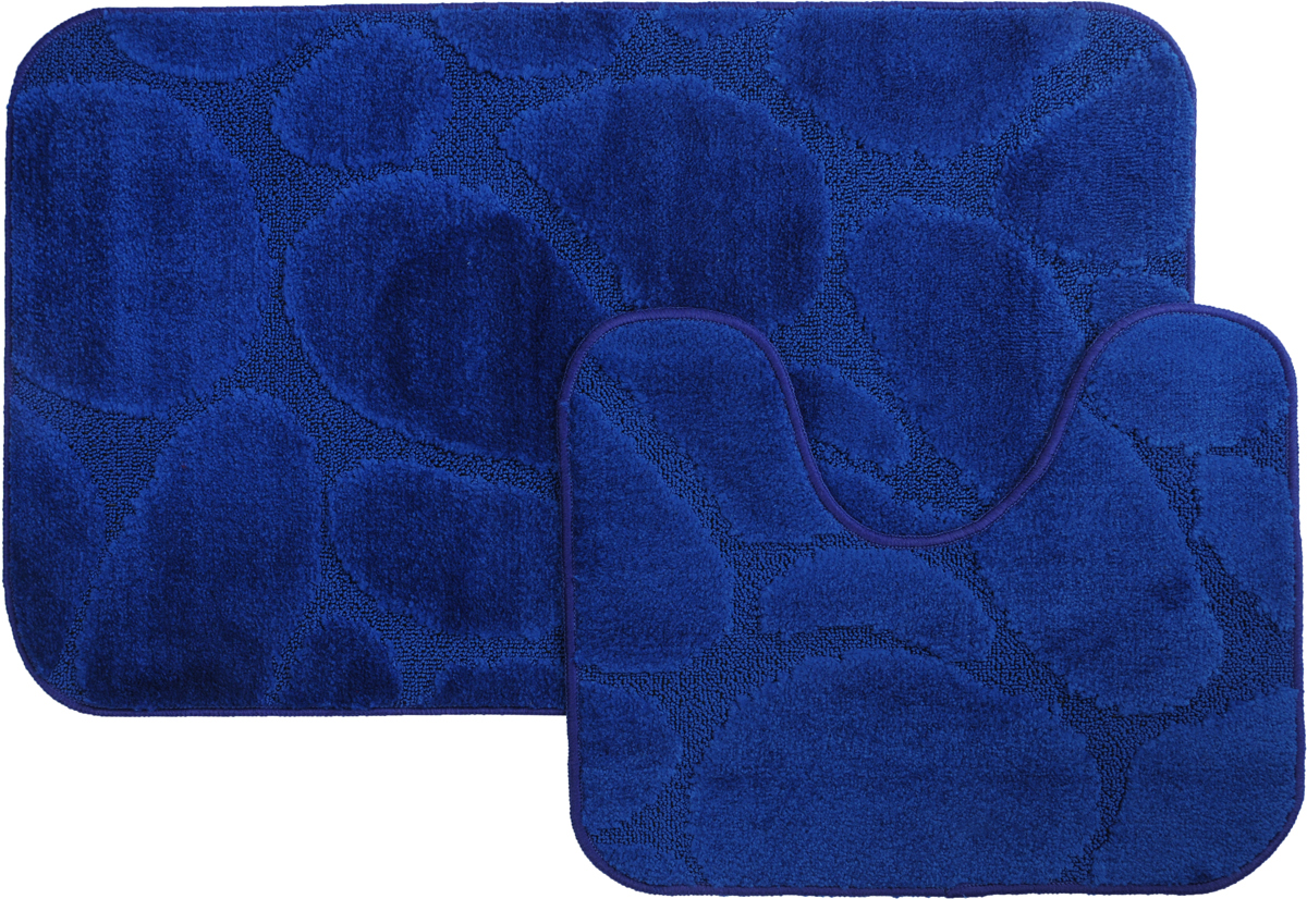 Набор ковриков для ванной MAC Carpet Рома. Камни, цвет: темно-синий, 60 х 100 см, 50 х 60 см, 2 шт21840 Набор ковриков для ванной MAC Carpet Рома. Камни, цвет: темно-синий, 60 х 100 см, 50 х 60 см, 2 шт21840Набор MAC Carpet Рома. Камни, выполненный из полипропилена, состоит из двух ковриков для ванной комнаты, один из которых имеет вырез под унитаз. Противоскользящее основание изготовлено из термопластичной резины. Коврики мягкие и приятные на ощупь, отлично впитывают влагу и быстро сохнут. Высокая износостойкость ковриков и стойкость цвета позволит вам наслаждаться покупкой долгие годы. Можно стирать вручную или в стиральной машине на деликатном режиме при температуре 30°С.