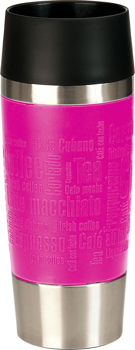 Термокружка Emsa Travel Mug, цвет: малиновый, 0,36 л513550 Термокружка Emsa Travel Mug, цвет: малиновый, 0,36 л513550Термокружка Emsa Travel Mug - это идеальный попутчик в дороге - не важно, по пути ли на работу, в школу или во время похода по магазинам. Вакуумная кружка Emsa Travel Mug на 100 % герметична, то есть у вас нет риска испортить свои вещи в сумке или рюкзаке. Кружка имеет двустенную вакуумную колбу из нержавеющей стали, благодаря чему температура жидкости сохраняется долгое время. Покрытие Soft Touch из силикона позволяет удобно держать кружку. Вы можете пить напиток с любой стороны кружки, что особенно важно для безопасности водителей. Кружка идеально размещается в подстаканнике всех современных автомобилей. Кружка легко и интуитивно открывается нажатием кнопки Quick Press. Пробка разбирается и превосходно моется. Кружку и пробку можно мыть в посудомоечной машине. Дно кружки выполнено из силикона, что препятствует скольжению. Кружка идеальна для использования в любое время года, так как в холодные дни она сохраняет напитки горячими до 4 часов, а летом...