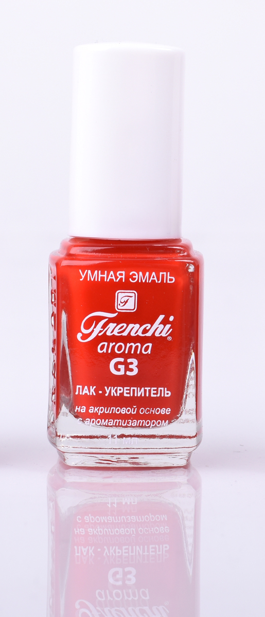 Frenchi aroma G3 Лак-укрепитель на акриловой основе № 37, 11 мл1301210 Frenchi aroma G3 Лак-укрепитель на акриловой основе № 37, 11 мл1301210Лак на акриловой основе Frenchi G3 – это стойкость и безупречность Вашего маникюра в течение 7 дней.Лак на акриловой основе – это идеальный вариант для деловой женщины, в нашем современном мире, что позволяетженщине тратить меньше времени на посещение салоновкрасоты.