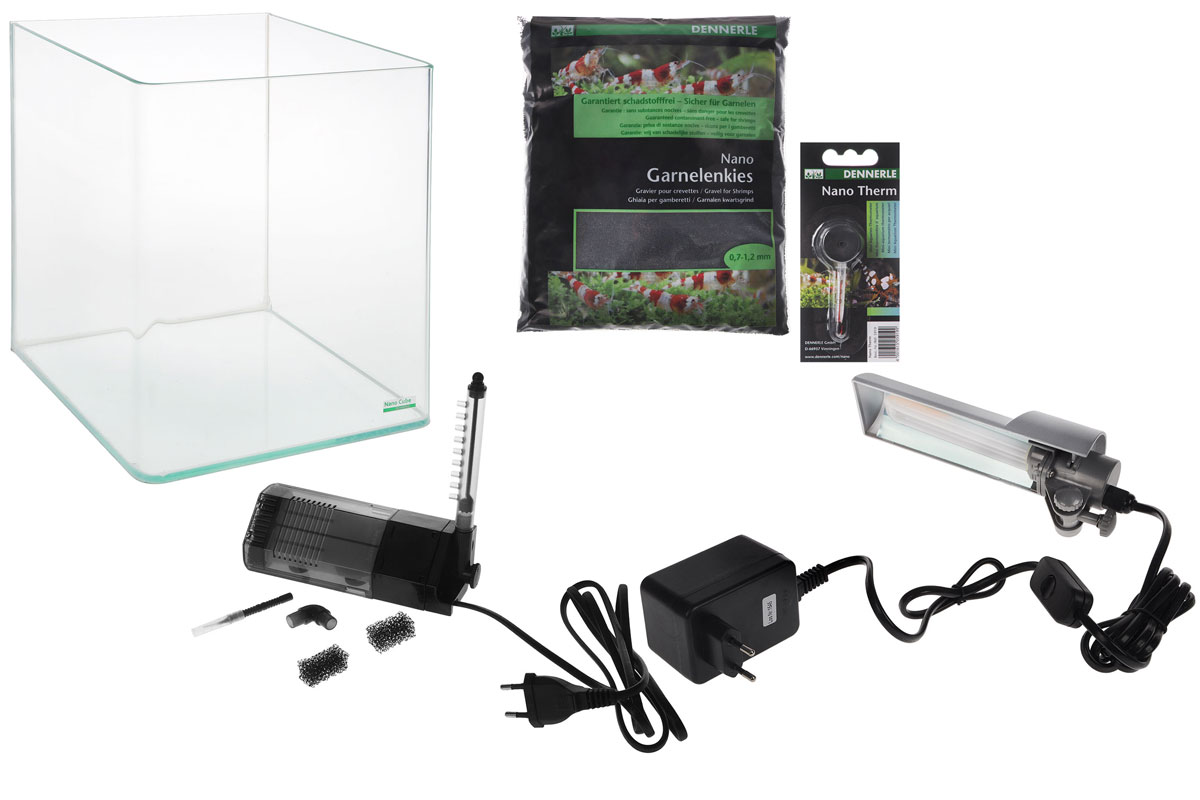 Комплект Dennerle NanoCube Complete PLUS, 10 лDEN5937 Комплект Dennerle NanoCube Complete PLUS, 10 лDEN5937Комплект Dennerle NanoCube Complete PLUS состоит из аквариума, стеклянной крышки, черного фона, коврика, фильтра Dennerle Nano Clean, светильника Dennerle Nano Lights, грунта Dennerle Garnellenkies (цвет черный), грунтовой подкормки Dennerle Nano Deponit Mix, маленького термометра. Объем аквариума: 10 л. Размер аквариума: 20 х 20 х 25 см. Мощность светильника: 9 Вт. Температура света светильника: 6000 К.