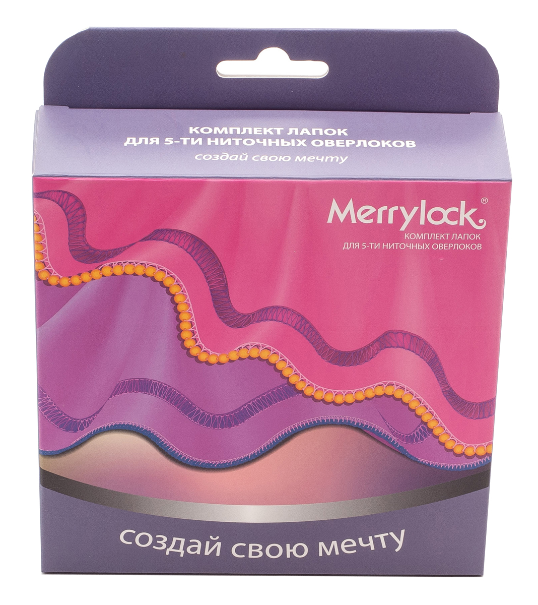 Merrylock комплект лапок для 5-ниточного оверлока4716779470185 Merrylock комплект лапок для 5-ниточного оверлока4716779470185Набор из 6-ти лапок Merrylock для 5-ниточного оверлока. Комплект включает в себя: Лапка для пришивания эластичной ленты, которая применяется для пришивания резиновой ленты. При это можно регулировать степень стягивания ленты. Лапка для потайной строчки. Она применяется для пошива поясов трикотажных изделий и выполнения невидимых строчек на изделиях. Лапка для сборки. Она применяется для пошива ступенчатых юбок, оборок, корсажей и т. д. Лапка применяется также для сшивания двух слоев ткани в складку в одну операцию. Лапка для пришивания бисера. Эта лапка используется для вшивания бисерных нитей. Лапка для прокладывания шнура и канта. Применяется для прокладывания шнура и канта между двумя кусками материала. Лапка для вшивания вкладной нити. С помощью этой лапки можно вшивать шнуры и другие нити