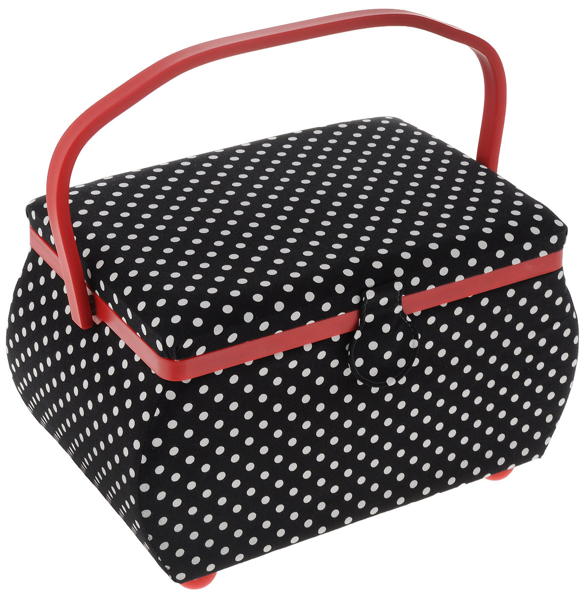 Шкатулка для рукоделия Prym Полька, 32 x 20 x 20,5 см7713692_полька Шкатулка для рукоделия Prym Полька, 32 x 20 x 20,5 см7713692_полькаШкатулка Prym Полька, выполненная из пластикового каркаса, обтянута тканью с мягким наполнителем. Крышка закрывается на магнитный замок. Внутри шкатулки одно вместительное отделение. Внутренняя сторона крышки оснащена 2 кармашками на резинке и круглой игольницей. Шкатулка снабжена съемным пластиковым вкладышем с 7 секциями для хранения различных мелочей. Такая оригинальная шкатулка подойдет для хранения разных предметов рукоделия: ниток, иголок, бусин, кнопок и многого другого. Шкатулка Prym Полька будет предметом гордости ее обладательницы. Размер шкатулки (без учета ручки): 32 х 20 х 20,5 см. Размер вкладыша: 27 х 17,5 х 3,2 см. Средний размер секций вкладыша: 8 х 5 х 3,2 см. Высота шкатулки (с учетом ручки): 32,5 см.
