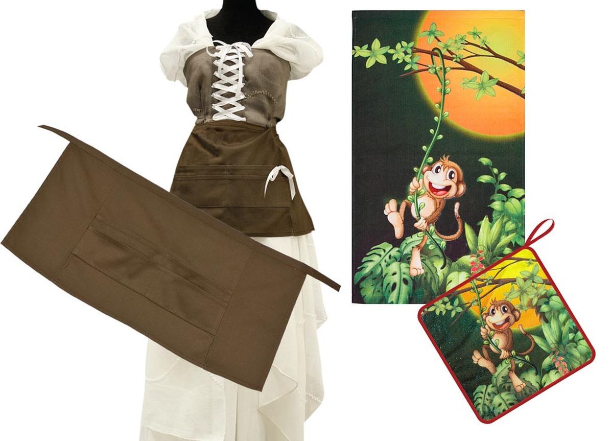 Комплект кухонный Soavita Monkey, 3 предмета. 8219482194 Комплект кухонный Soavita Monkey, 3 предмета. 8219482194Перед использованием постирать при температуре не выше 40 градусов