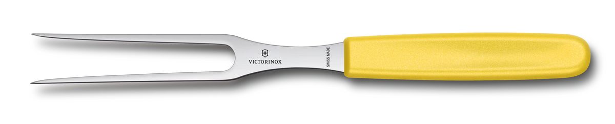 Вилка для мяса Victorinox, цвет: желтый, длина 15 см5.2106.15L8B Вилка для мяса Victorinox, цвет: желтый, длина 15 см5.2106.15L8BВилка для мяса Victorinox выполнена из стали и предназначена для накалывания больших кусков мяса и птицы. Эргономичная ручка изготовлена из полипропилена. Такая вилка прекрасно дополнит коллекцию ваших кухонных аксессуаров.