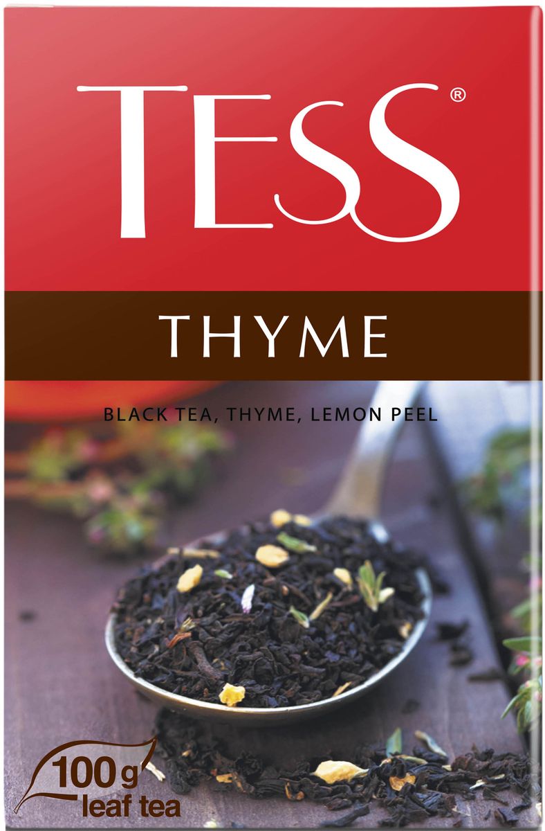Tess Thyme черный листовой чай с чабрецом и цедрой лимона, 100 г1130-15 Tess Thyme черный листовой чай с чабрецом и цедрой лимона, 100 г1130-15Пряный, душистый, чуть горьковатый горный чабрец прекрасно дополняет насыщенный вкус черного чая, собранного на плантациях Северной Индии, подчеркивая его терпкие оттенки. Деликатная цитрусовая кислинка вносит ноту свежести, завершая безупречно сбалансированную вкусовую гамму чайного купажа.