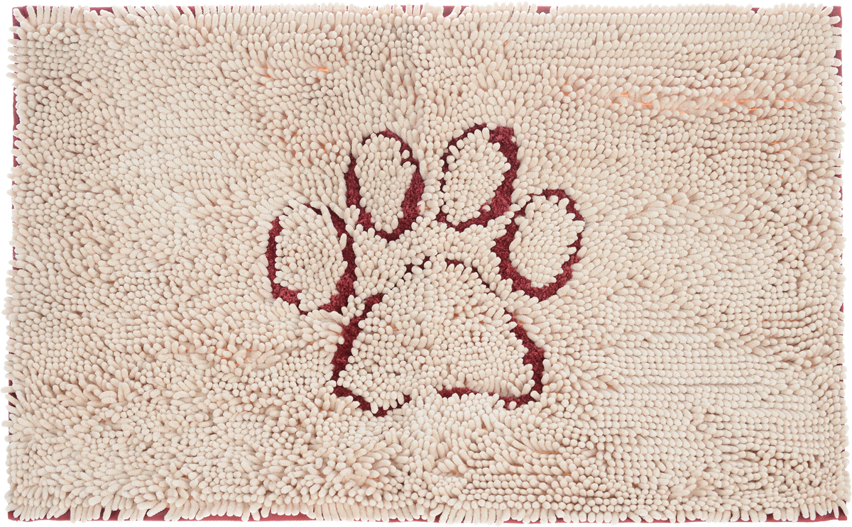 Коврик для собак Dog Gone Smart Doormat, супервпитывающий, цвет: бежевый, красный, 79 х 51 см107585 Коврик для собак Dog Gone Smart Doormat, супервпитывающий, цвет: бежевый, красный, 79 х 51 см107585Коврик для собак Dog Gone Smart Doormat впитывает воду и грязь в 15 раз больше своего веса. Пол остается чистым и сухим. Оптимальная плотность микрофибры позволяет абсорбировать лучше, чем любому другому коврику. Супер фиксирующая подложка на обратной стороне изделия помогает удерживать коврик на одном месте.
