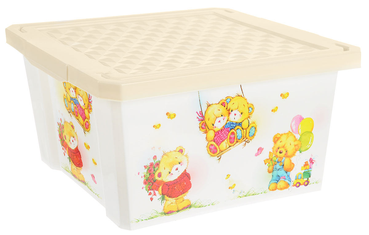 Little Angel Детский ящик для хранения игрушек X-BOX Bears 17 л цвет слоновая кость белыйLA1023IR_дизайн 3 Little Angel Детский ящик для хранения игрушек X-BOX Bears 17 л цвет слоновая кость белыйLA1023IR_дизайн 3Детский ящик для хранения игрушек Little Angel X-BOX Bears - лучшее решение для поддержания порядка в детской. Все игрушки собраны в одном месте, а небольшой ящик всегда можно с легкостью переместить. Яркие картинки наполнят детскую радостью и помогут приучить малыша к порядку. Детский ящик для хранения игрушек имеет надежную крышку с привлекательной текстурой. Декор размещен на всех сторонах ящика.