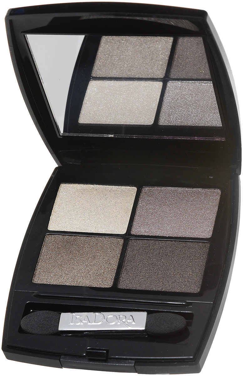 Isadora тени для век Eye shadow quartet 09 5 гр232509 Isadora тени для век Eye shadow quartet 09 5 гр232509Насыщенные красящими пигментами тени для век. Сочетающиеся между собой оттенки для яркого и креативного макияжа. Удобство нанесения и растушевки. Длительная стойкость. Двусторонний аппликатор в комплекте. Подходят для людей с чувствительными глазами и носящих контактные линзы. Не содержит ароматизаторов. Продукт прошел клинические испытания.