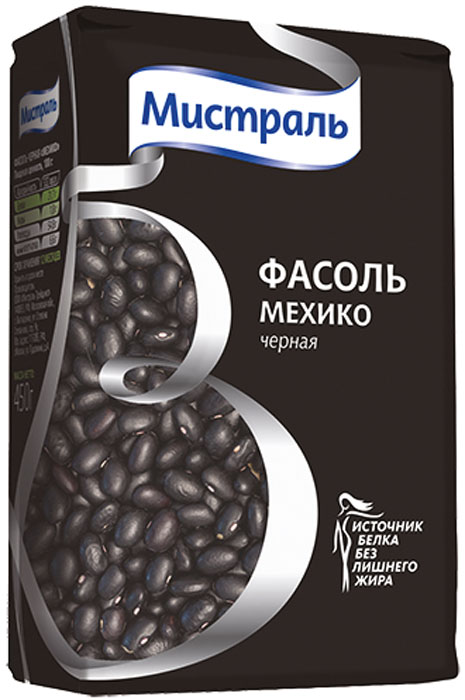 Мистраль Фасоль черная Мехико, 450 г12345 Мистраль Фасоль черная Мехико, 450 г12345Фасоль черная Мехико обладает нежным грибным вкусом, является основой многих мексиканских блюд. Перед приготовлением замочите фасоль в холодной воде не менее чем на 4 часа. Замачивание сокращает время варки фасоли и делает ее мягче. Поместите промытую фасоль в кастрюлю с водой в соотношении 1:5, доведите до кипения. Варите 10 минут на сильном огне, а затем до готовности 1,5 - 2 часа на слабом огне. Добавляйте соль в конце варки, так как она замедляет процесс приготовления.