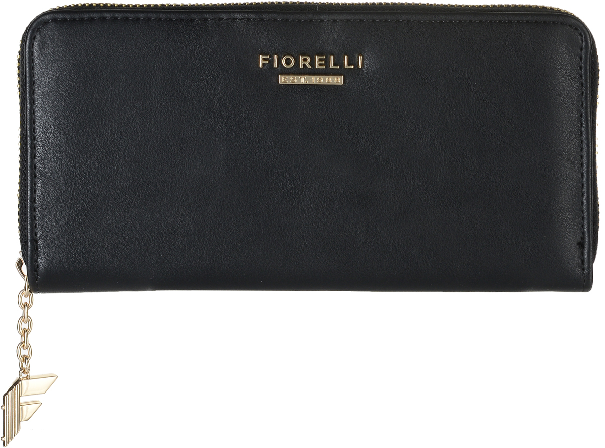 Кошелек женский Fiorelli, цвет: черный. 0830 FSICE 8508 Кошелек женский Fiorelli, цвет: черный. 0830 FSICE 8508Современный кошелек оригинального дизайна Fiorelli изготовлен из эко-кожи с интересным дизайном и оформлен металлической пластиной с надписью в виде названия бренда. Внутри два отделения для купюр, двенадцать карманов для карт и один большой карман для монет, который застегивается на молнию. Так же имеется два скрытых кармана. Снаружи на задней стенке накладной открытый карман. Застегивается изделие на застежку-молнию.Такой кошелек станет замечательным подарком человеку, ценящему качественные и практичные вещи.