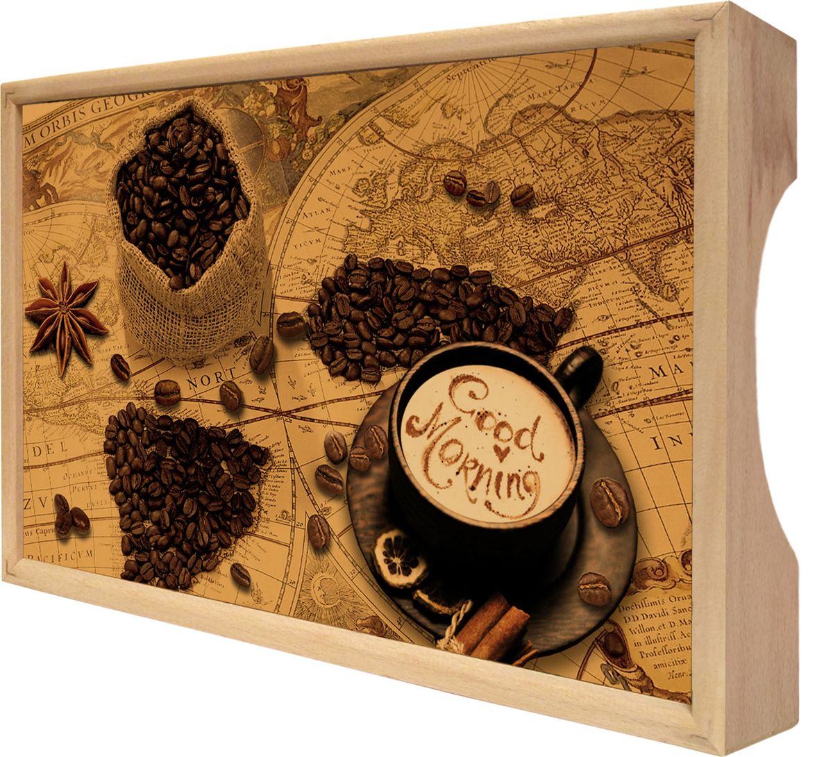 Поднос GiftnHome Доброе утро, 25 х 37,5 смTR-GoodMorning Поднос GiftnHome Доброе утро, 25 х 37,5 смTR-GoodMorningВеликолепное решение для подарка - поднос - это истинный комплимент Вашим любимым и близким людям. Подать кофе, завтрак в постель или вынести на веранду гостям закуски, фрукты сервированные на стильном Подносе, с оригинальным принтом на поверхности. Помимо функциональной пользы, данные изделия несомненно внесут свой Арт-стиль и уютную атмосферу в домашнее пространство. Нанесенные на столешницу дизайнерские принты от Креативной Студии АнтониоК прекрасно дополнят интерьер Вашего дома, дачи, студии или городской кухни - это современные, актуальные изделия, выполненные с душой, и несущие в дом настроение. Сегодня в тренде - экологичные натуральные материалы. Наша серия ЭКО-ЛАЙФ представлена подносами, столиками, ключницами, разделочными досками и дизайнерскими вешалками для кухни - все изделия изготовлены из благородных пород дерева: бука и дуба, - они прекрасно переносят длительную эксплуатацию и долго сохраняют свой шарм древесной структуры и природные качества.