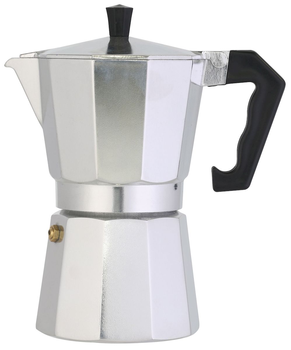 Кофеварка Axentia для Espresso, цвет: серебристый, на 6 чашек116786 Кофеварка Axentia для Espresso, цвет: серебристый, на 6 чашек116786Гейзерная кофеварка Axentia позволит вам приготовить ароматный кофе Espresso на 6 персон. Корпус кофеварки изготовлен из высококачественного литого алюминия. Кофеварка состоит из двух соединенных между собой емкостей и снабжена алюминиевым фильтром-перколятором, который сохраняет аромат кофе. Данная модель предельно проста в использовании, в ней отсутствуют подвижные части и нагревательные элементы, поэтому в ней нечему ломаться. Гейзерные кофеварки являются самыми популярными в мире и позволяют приготовить ароматный кофе за считанные минуты. Основной принцип действия гейзерной кофеварки состоит в том, что напиток заваривается путем прохождения горячей воды через слой молотого кофе. В нижнюю часть гейзерной кофеварки заливается вода, в промежуточную часть засыпается молотый кофе, кофеварка ставится на огонь или электрическую плиту. Закипая, вода начинает испаряться и превращается в пар. Избыточное давление пара в нижней части кофеварки...