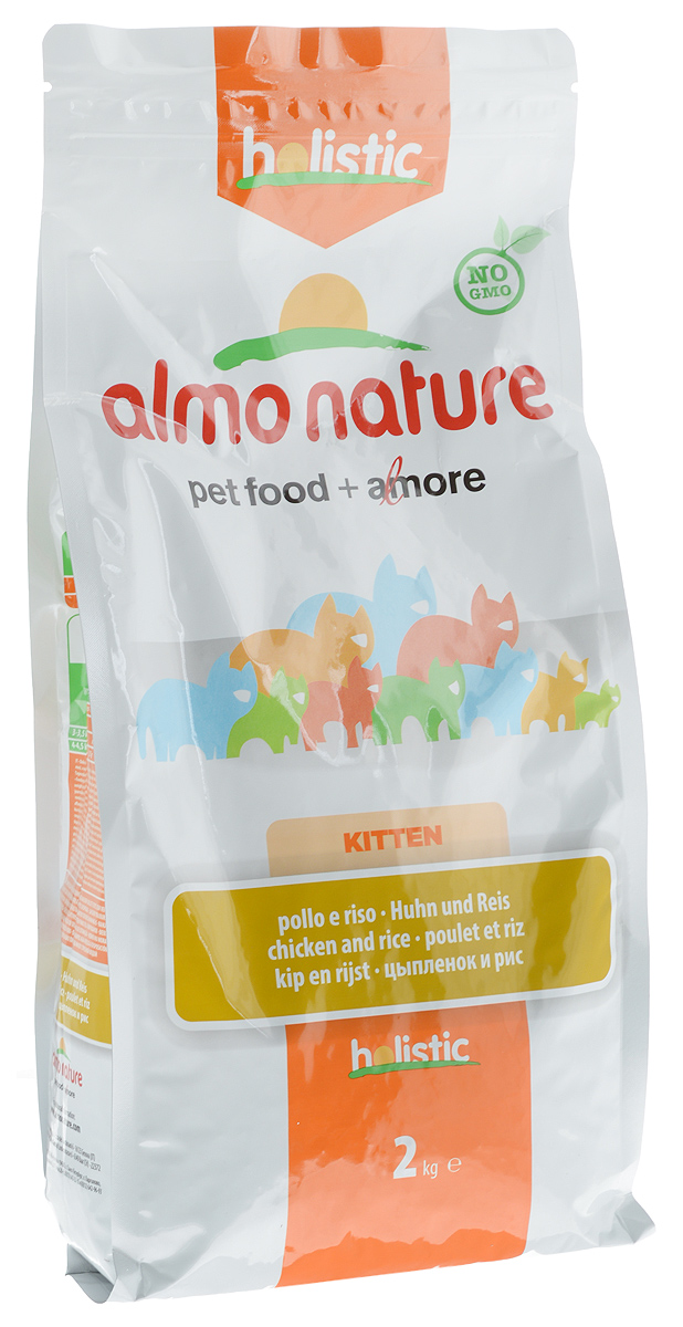 Корм сухой Almo Nature для котят, с цыпленком и рисом, 2 кг0120710 Корм сухой Almo Nature для котят, с цыпленком и рисом, 2 кг0120710Полноценный корм Almo Nature предназначен для котят, а также беременных и кормящих кошек. Высокое содержание свежего цыпленка делает корм более привлекательным для кошек и повышает усвояемость. Отъем котят от материнского молока можно начинать в возрасте 3-4 недель с его заменой сухим и влажным кормом. Диета для котят может использоваться до возраста в 10-12 месяцев.Товар сертифицирован.