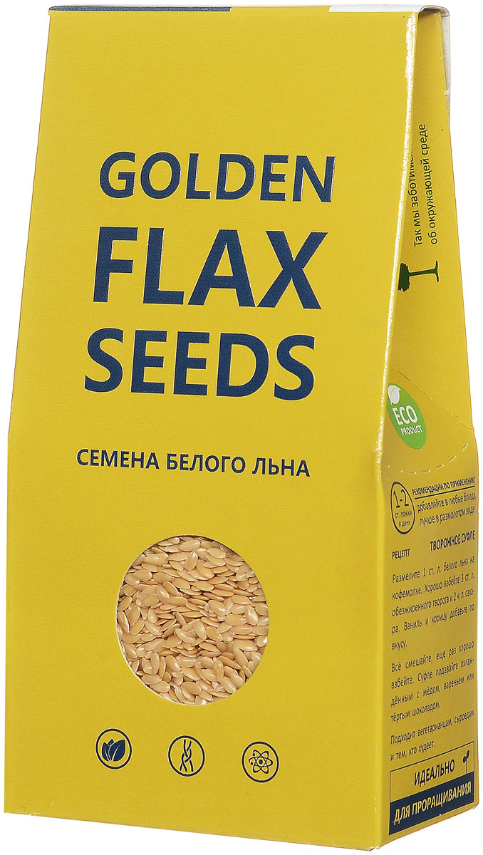 Компас Здоровья Golden Flax Seeds семена белого льна, 150 гУТ000002773 Компас Здоровья Golden Flax Seeds семена белого льна, 150 гУТ000002773Семена белого льна Компас Здоровья Golden Flax Seeds идеальны для поддержания женского здоровья, молодости и долголетия. В семенах повышенное содержание клетчатки и фитостеринов. Они богаты макро- и микроэлементами, улучшают состояние кожи и волос. Белый лен - это особый сорт пищевого льна с повышенным содержанием клетчатки, фитостеринов, макро - и микроэлементов. Такое сочетание, словно самой природой, предназначено для поддержания женского здоровья, молодости и долголетия. Фитостерины препятствуют старению, смягчают проявления климакса, снижают риск появления опухолей, улучшают состояние кожи и волос. Макро- и микроэлементы предотвращают остеопороз, защищают от спазмов мышц и сосудов, поддерживают правильный состав крови, защищают от склеротических процессов. Клетчатка защищает от избыточного веса, регулирует уровень сахара и холестерина, улучшает опорожнение кишечника, предотвращает дисбактериоз. Идеально для проращивания.