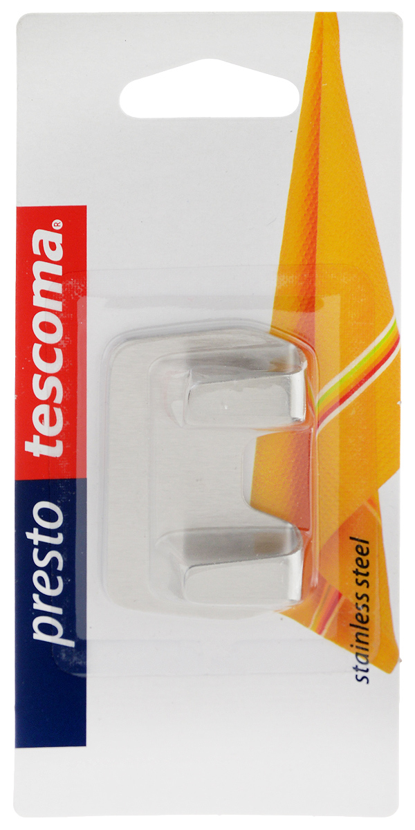 Крючок Tescoma Presto. 420845420845 Крючок Tescoma Presto. 420845420845Крючки Tescoma Presto выполнены из нержавеющей стали и предназначены для размещения на стене. Изделие отлично подойдет для подвешивания кухонных принадлежностей: полотенец, рукавиц, прихваток и других мелких предметов. Самоклеящиеся крючки легко прикреплять и удобно использовать, после снятия не оставляют следов на поверхности. Размер изделия: 5,5 х 3,5 х 1,3 см.