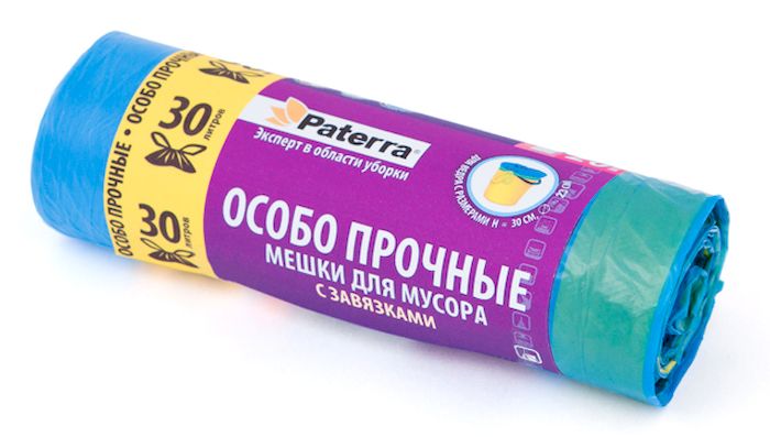 Мешки для мусора Paterra Особо прочные, с завязками, 35 л, 20 шт106-042 Мешки для мусора Paterra Особо прочные, с завязками, 35 л, 20 шт106-042Мешки Paterra Особо прочные, выполненные из высокопрочного и эластичного полиэтилена, обеспечат чистоту и гигиену в квартире. Изделия обладают повышенной толщиной, поэтому они не рвутся при нагрузке и при контакте с острыми краями мусора. А крестовидное дно позволяет мешкам выдерживать большой вес, перераспределяя нагрузку равномерно. Они удобны для сбора и утилизации мусора, занимают мало места, практичны в использовании. Благодаря прочным завязкам, изделия удобны в переноске. Количество: 20 шт. Размер мешка: 52 х 57 см.