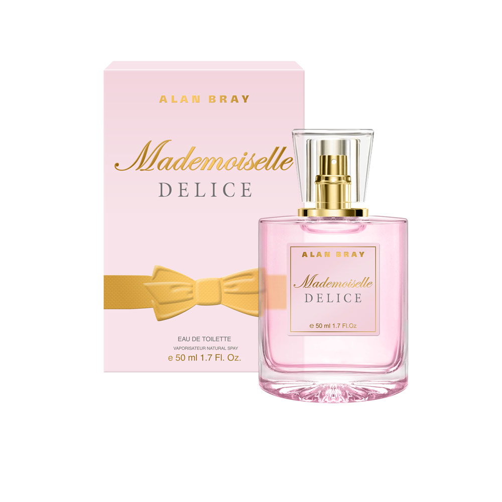 Alan Bray Mademoiselle Delice Туалетная вода 50 мл2001011613 Alan Bray Mademoiselle Delice Туалетная вода 50 мл2001011613Mademoiselle Delice – Восхитительно нежный аромат Delice пробуждает энергию и радость жизни, наполняя легкостью и очарованием. Волнующий и изящный, он закружит в вихре безграничной фантазии. верхние ноты: лимон, бергамот, апельсин, черная смородина. ноты «сердца»: жасмин, роза, персик, водные цветы.ноты шлейфа: кедр, белый мускус, тиковое дерево, ваниль