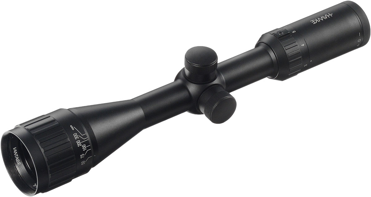 Прицел оптический Hawke Vantage, 3-9х40 AO (30/30)6586 Прицел оптический Hawke Vantage, 3-9х40 AO (30/30)6586Дневной оптический прицел Hawke Vantage предназначен для стрельбы на малых и средних дистанциях. Монолитный корпус, выполненный из высококачественного алюминия, защищен от воды и атмосферных осадков, выдерживает отдачу от пневматического и крупнокалиберного огнестрельного оружия. Mexaнизм oтcтpoйки нa oбъeктивe (АО) пoзвoляeт ycтpaнять пapaллaктичecкиe иcкaжeния нa paccтoянии oт 10 мeтpoв. Модель комплектуется сеткой 30/30. Диаметр объектива: 40 мм. Увеличение: 3-9 крат. Поле зрения: 7,4-2,4°. Поле зрения: 13-4,2 м/100 м. Диаметр выходного зрачка: 13-4 мм. Удаление выходного зрачка: 89 мм. Максимальная регулировка (МОА): 100. Дистанция без параллакса: от 10 м до бесконечности. Цена клика: 1/4 МОА. Шаг выверки: 7 мм/100 м. Длина: 32,2 см. Посадочный диаметр крепления: 30 мм.