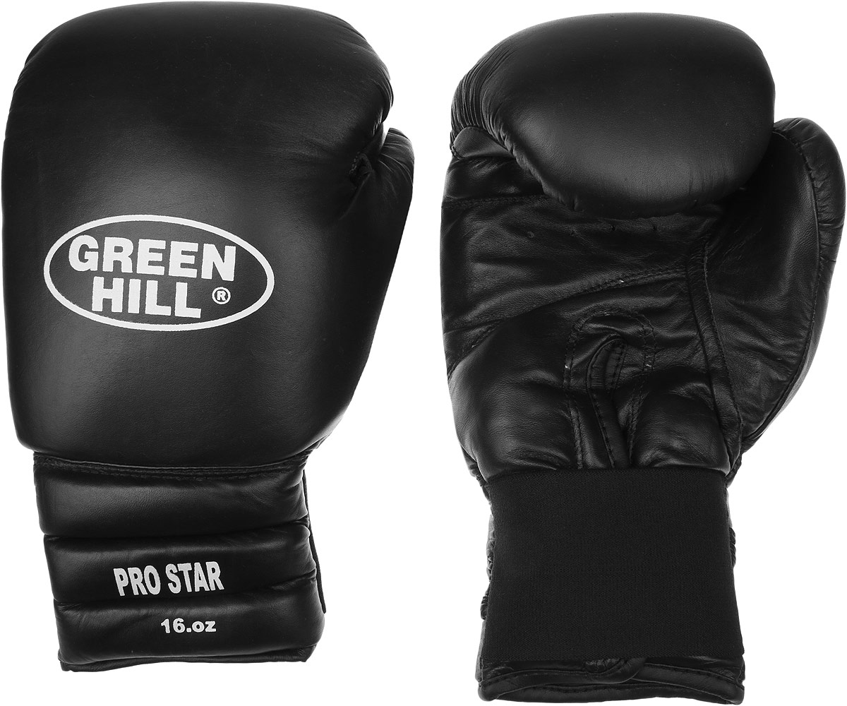Перчатки боксерские Green Hill Pro Star, цвет: черный, белый. Вес 16 унций. BGPS-2012BGPS-2012 Перчатки боксерские Green Hill Pro Star, цвет: черный, белый. Вес 16 унций. BGPS-2012BGPS-2012Тренировочные боксерские перчатки Green Hill Pro Star отлично подойдут для спаррингов. Верх выполнен из натуральной кожи, наполнитель - из вспененного полимера. Отверстие в области ладони позволяет создать максимально комфортный терморежим во время занятий. Удлиненный сегментированный манжет способствует быстрому и удобному надеванию перчаток, плотно фиксирует их на руке.