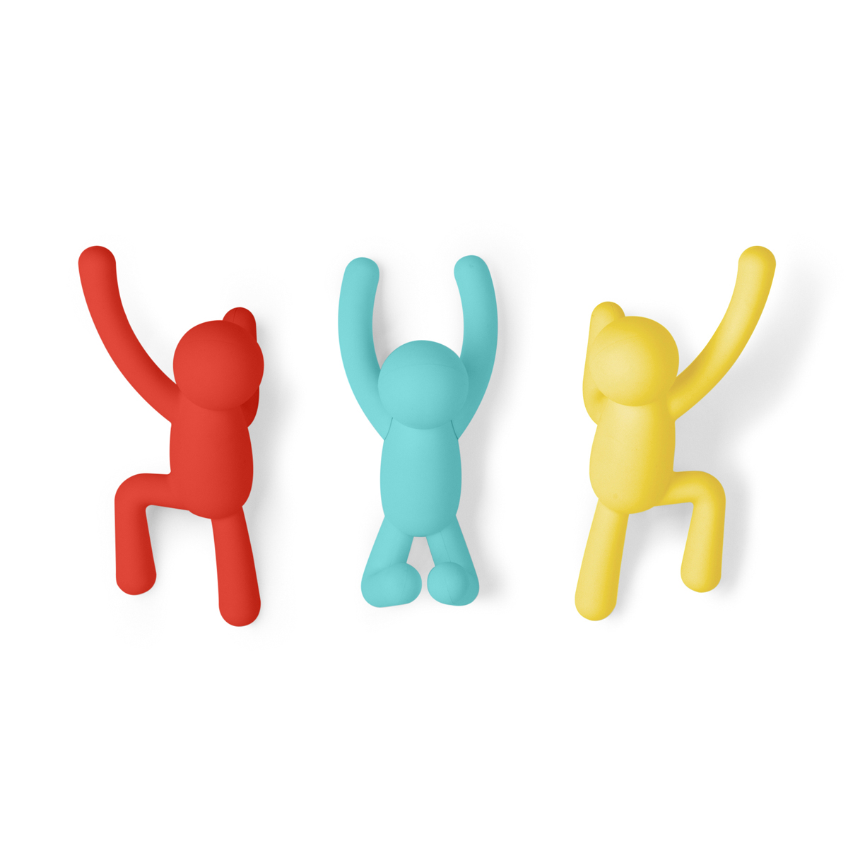 Вешалка-крючок Umbra Buddy, цвет: мультиколор, 3 шт318165-022 Вешалка-крючок Umbra Buddy, цвет: мультиколор, 3 шт318165-022Набор из трех необычных крючков, которые сделают вашу комнату ярче. Выше, сильнее, выносливее - каждая из фигурок человечков выдерживает до 2,3 кг. Все монтажное оборудование идет в комплекте. Размер одного крючка: 7,6 x 16,5 x 7,6 см.