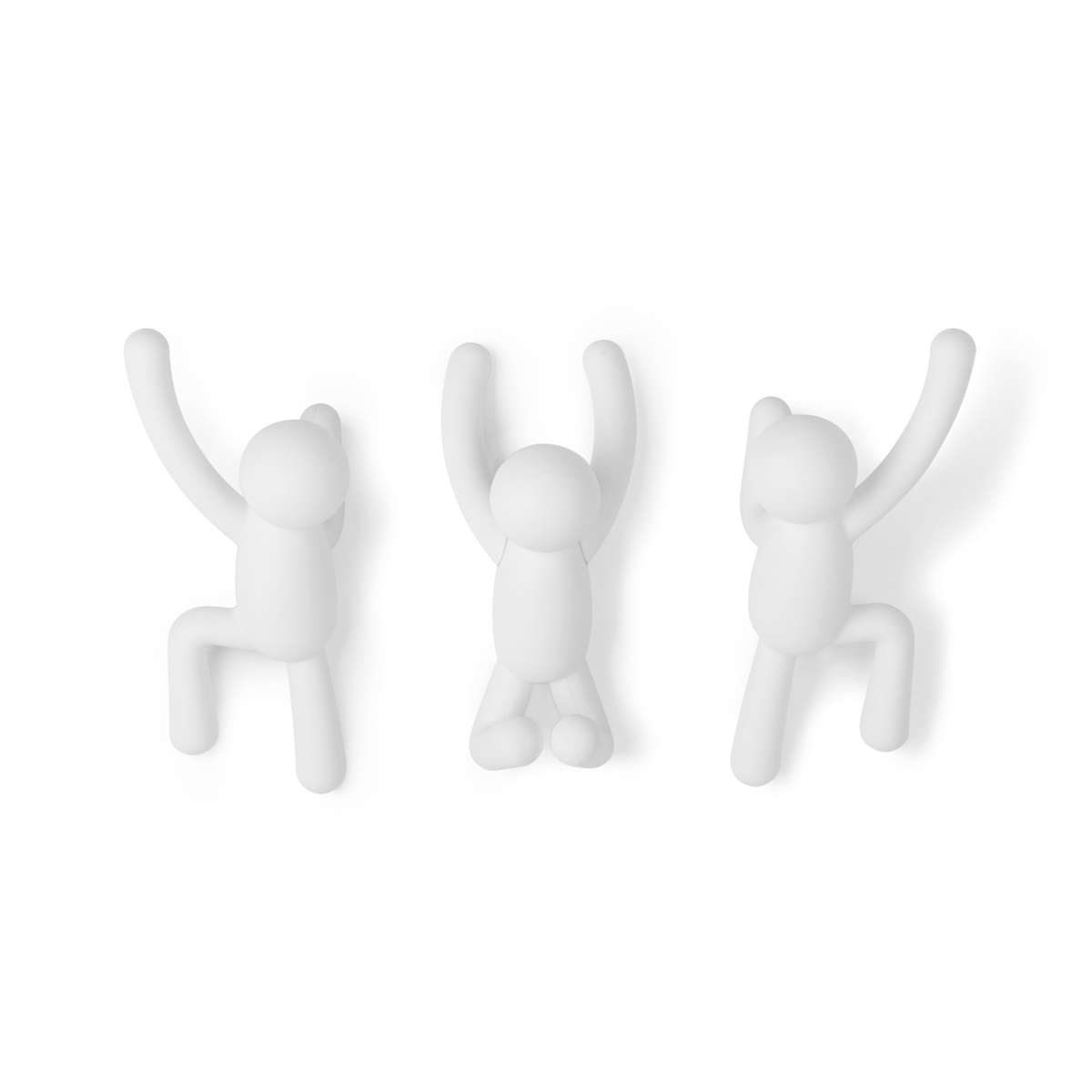 Вешалка-крючок Umbra Buddy, цвет: белый, 3 шт318165-660 Вешалка-крючок Umbra Buddy, цвет: белый, 3 шт318165-660Набор из трех необычных крючков, которые сделают вашу комнату ярче. Выше, сильнее, выносливее - каждая из фигурок человечков выдерживает до 2,3 кг. Все монтажное оборудование идет в комплекте. Размер одного крючка: 7,6 x 16,5 x 7,6 см.