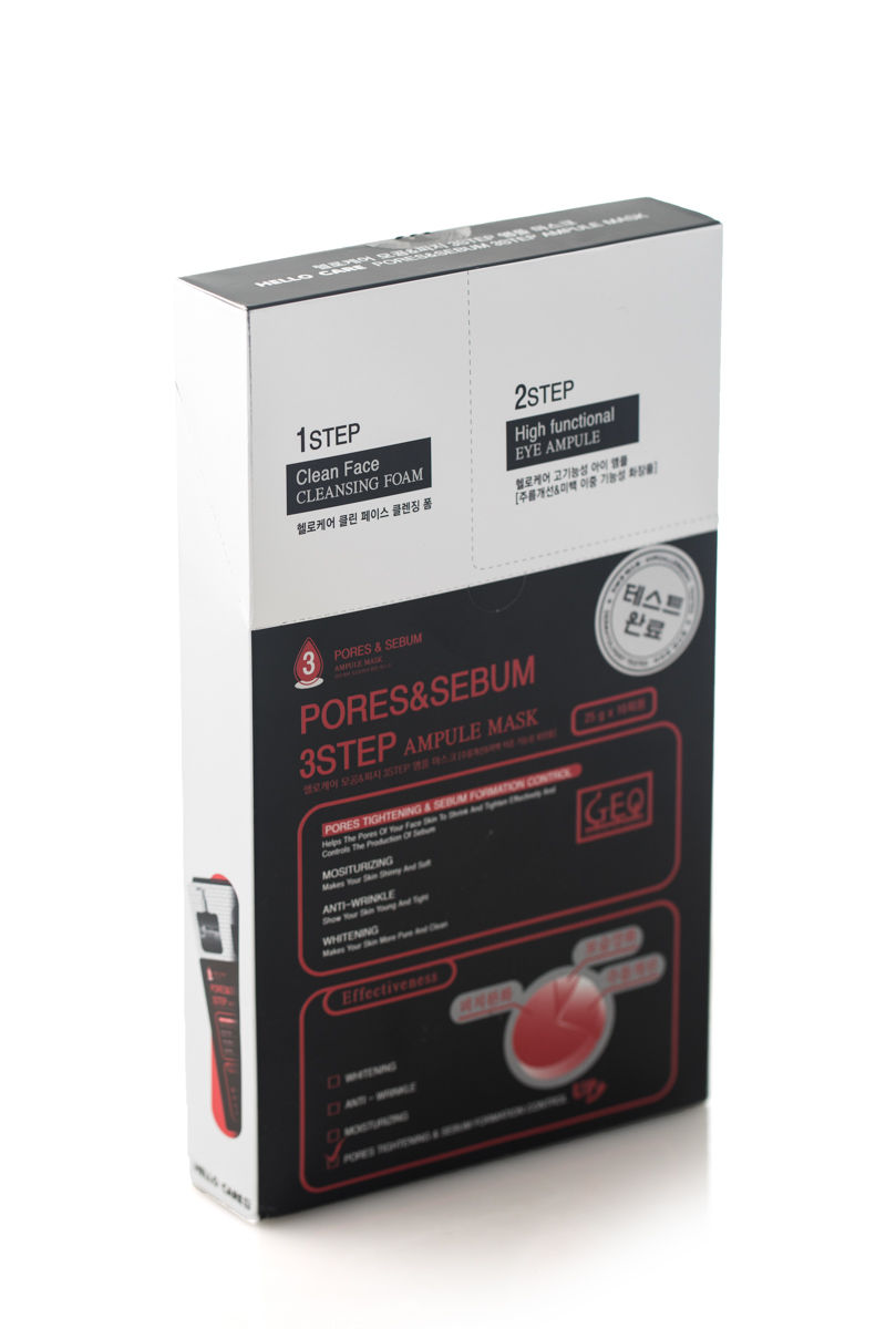 Маска для лица Pores&Sebum 3Step Ampoule Mask, 10 шт00-00000133 Маска для лица Pores&Sebum 3Step Ampoule Mask, 10 шт00-000001333-шаговая программа включает в себя пенку для умывания, маску на основе гео-целлюлозы, пропитанную сывороткой и сыворотку вокруг глаз. Маска предназначена для ухода за проблемной кожей. Обладает противовоспалительным действием, заметно сокращает поры, регулирует выработку себума, очищает и выравнивает кожу лица.
