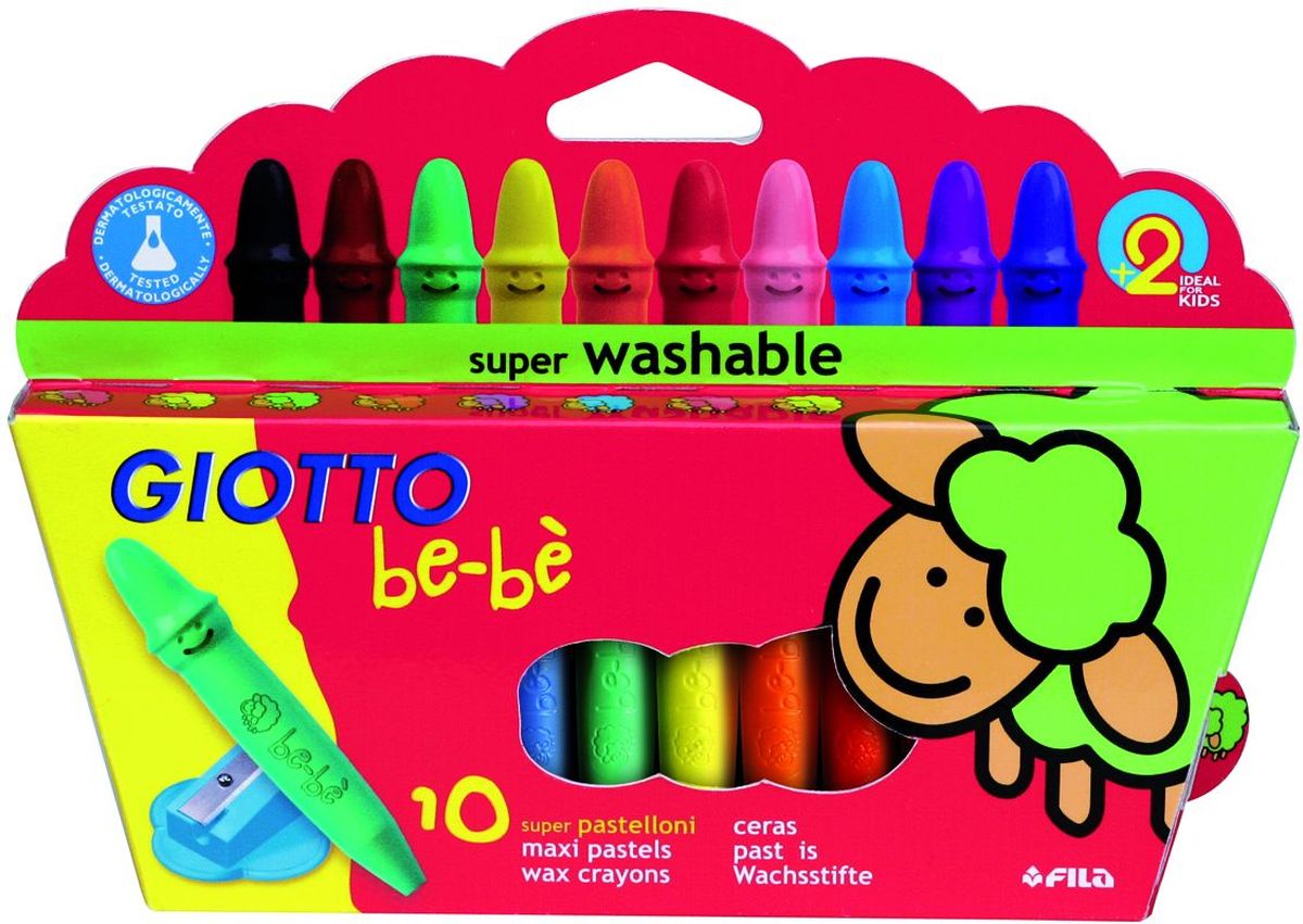 Giotto Восковые мелки Be-Be с точилкой 10 цветов466800 Giotto Восковые мелки Be-Be с точилкой 10 цветов466800Восковые мелки Giotto Be-be созданы для самых маленьких художников. Они отличаются яркими и насыщенными цветами, а также позволяют проводить мягкие и ровные штрихи. Данные изделия не пачкаются и не ломаются, cделаны по уникальной технологии, выдерживают очень сильный нажим. Мелками можно рисовать на различных поверхностях: бумаге любого типа (кроме лощеной), картоне, на ватмане, а также на дереве. Не рекомендуется детям до 2-х лет
