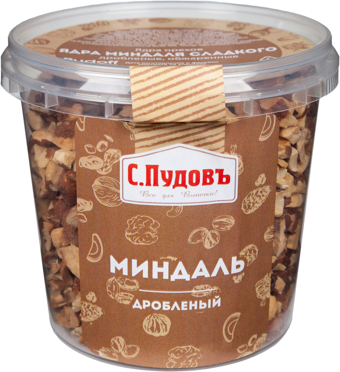Пудовъ миндаль дробленый, 180 г4607012297709 Пудовъ миндаль дробленый, 180 г4607012297709В составе миндаля 18 процентов белка, небольшое количество углеводов, богатейший набор витаминов группы В и Е. Этот орех содержит кальций, фосфор, также много магния, калия, цинка и железа. Миндаль поддерживает в здоровом состоянии зубы, волосы, кожу, улучшает зрение и мозговую активность, очищает внутренние органы. Пудовъ предлагает только отборный миндаль.