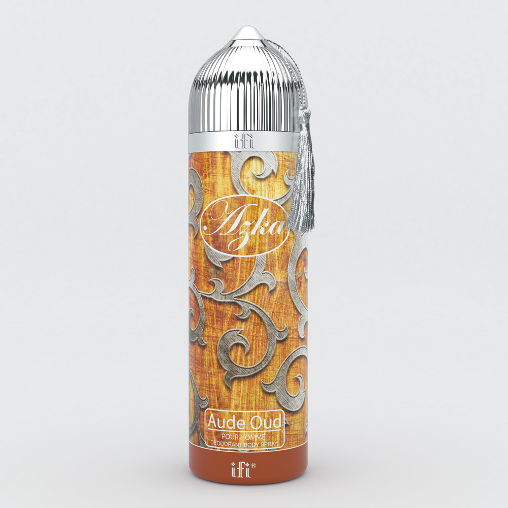 Дезодорант Azka Aude Oud мужской DEO 200 мл.214054 Дезодорант Azka Aude Oud мужской DEO 200 мл.214054Спрей-дезодорант Azka Од Омм это духи для любого случая. Аромат вызывает бесконечную свободу и спокойствие: древесный, свежий, водный. Средние ноты пряные, древесные сочетаются с привкусом мускатного ореха и водяной лилии. Финальные ноты интенсивные ноты дерева, амбры и табака, обогащенных ароматами ванили и бобов тонка. Верхние ноты: розовый перец, кардамон Ноты «сердца»: оуд, ладанник, ладан, ветивер, пачули Базовые ноты: иланг-иланг, ваниль, бобы тонка, уд