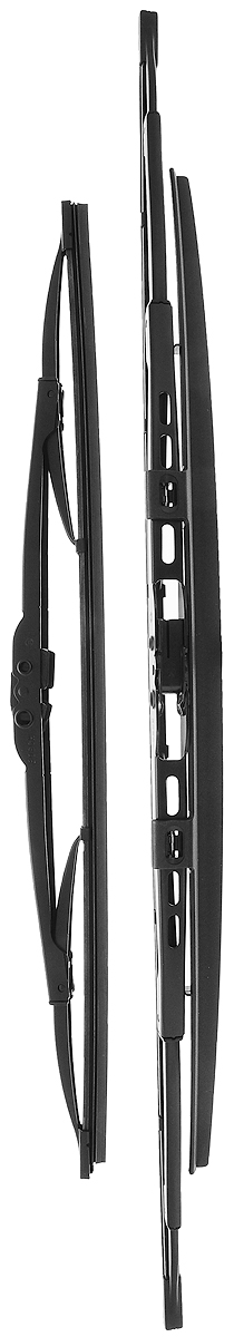Щетка стеклоочистителя Bosch 604S, каркасная, со спойлером, длина 60/45, 2 шт3397118303 Щетка стеклоочистителя Bosch 604S, каркасная, со спойлером, длина 60/45, 2 шт3397118303Щетка Bosch 653S, выполненная по современной технологии из высококачественных материалов, оптимально подходит для замены оригинальных щеток, установленных на конвейере. Обеспечивает идеальную очистку стекла в любую погоду. TWIN Spoiler - серия классических каркасных щеток со спойлером. Эти щетки имеют полностью металлический каркас с двойной защитой от коррозии и сверхточный профиль резинового элемента с двумя чистящими кромками. Спойлер, выполненный в виде крыла, закрывает каркас щетки от воздушного потока. Комплектация: 2 шт.
