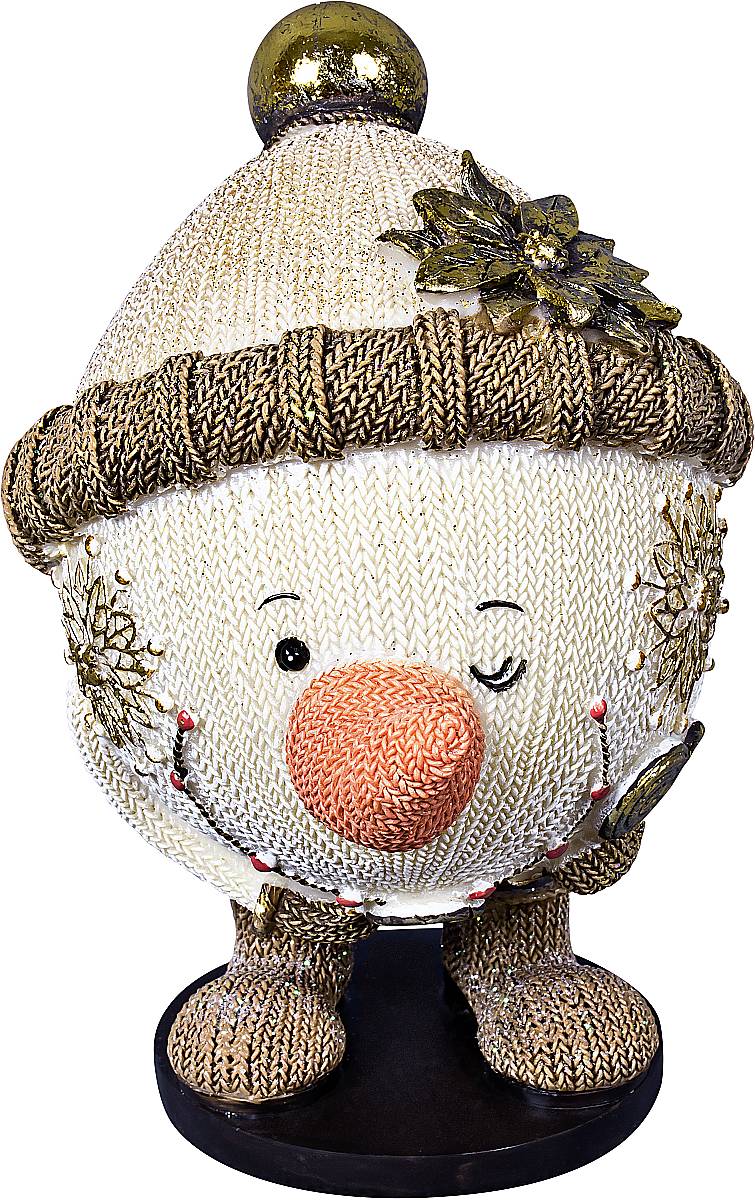 Статуэтка Mister Christmas Снеговик, высота 13 смSM-5B Статуэтка Mister Christmas Снеговик, высота 13 смSM-5BСтатуэтка Mister Christmas Снеговик выполнена из полистоуна в виде забавного снеговика. Она привлекает к себе внимание и буквально умиляет, заставляя улыбнуться. Такой сувенир станет отличным подарком родным или друзьям на Новый год, а также он украсит интерьер вашего дома или офиса. Высота статуэтки: 13 см.