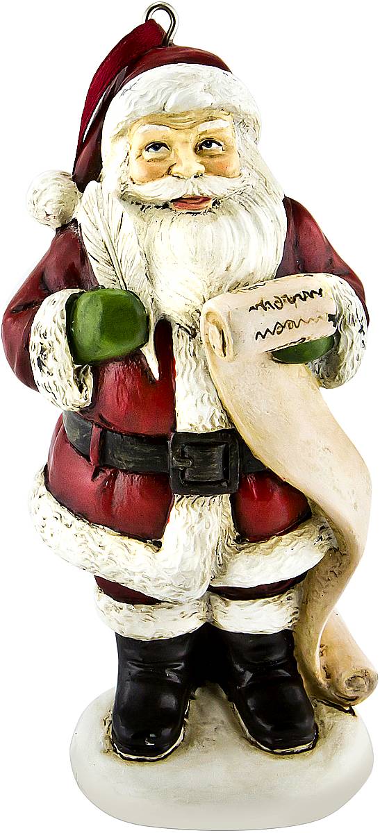 Украшение новогоднее подвесное Mister Christmas Дед Мороз, высота 10 см. TM-A-3TM-A-3 Украшение новогоднее подвесное Mister Christmas Дед Мороз, высота 10 см. TM-A-3TM-A-3Украшение новогоднее декоративное Mister Christmas Дед Мороз прекрасно подойдет для праздничного декора вашего дома. Изделие выполнено из полистоуна и оснащено петелькой для подвешивания. Новогодние украшения несут в себе волшебство и красоту праздника. Они помогут вам украсить дом к предстоящим праздникам и оживить интерьер. Создайте в доме атмосферу тепла, веселья и радости, украшая его всей семьей. Кроме того, такая игрушка станет приятным подарком, который надолго сохранит память этого волшебного времени года. Высота украшения: 10 см.