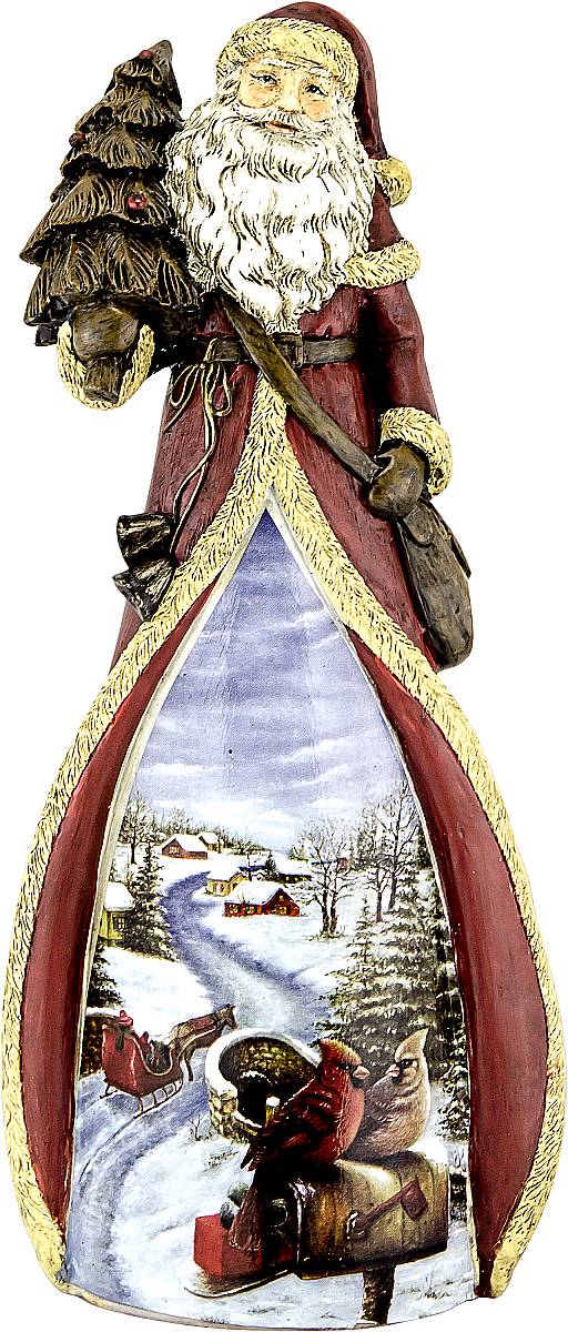 Фигурка новогодняя декоративная Mister Christmas Дед Мороз, высота 22 смTM-D-1 Фигурка новогодняя декоративная Mister Christmas Дед Мороз, высота 22 смTM-D-1Декоративная фигурка Дед Мороз изготовлена из полистоуна в виде Деда Мороза с елкой. На украшение нанесен яркий новогодний рисунок. Фигурка является эксклюзивной, так как сделана вручную. Такое фигурка станет украшением для новогодней елки, да и просто, для создания праздничной атмосферы в интерьере! Оригинальный дизайн и красочное исполнение создадут праздничное настроение. Порадуйте своих друзей и близких этим замечательным подарком! Высота фигурки: 22 см.