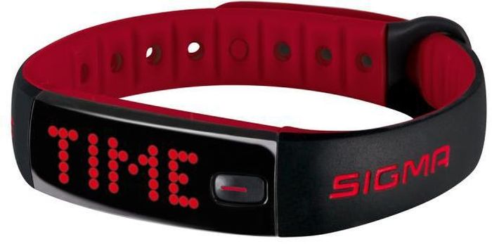 Фитнес браслет Sigma 22910 Activo, цвет: черно-красныйSIG_22910 Фитнес браслет Sigma 22910 Activo, цвет: черно-красныйSIG_22910Спортивный браслет Activo от компании Sigma предназначен для тех, кто хочет держать под контролем ежедневную физическую активность. Дисплей светодиодный, красные символы легко читаемы и различимы на темном экране в любую погоду и при любом освещении. Направление текста меняется в зависимости от положения браслета и вращается на 180 градусов. Гаджет считывает вашу активность в течение дня и передает данные по Bluetooth в приложением от производителя SIGMA ACTIV APP на вашем смартфоне, где вы и можете отслеживать статистику вашей активности. Трекер управляется одной механической кнопкой. Короткое нажатие на кнопку включает дисплей. Дополнительные клики поочередно переключают экраны «Шаги», «Калории», «Время», «Активность». Если нажать и удерживать кнопку, откроется меню трекера. На дисплее отображается текущее время. В настройках приложения можно установить три будильника. Спортивный браслет работает от перезаряжаемой аккумуляторной батареи. Зарядка производится через USB. Время...