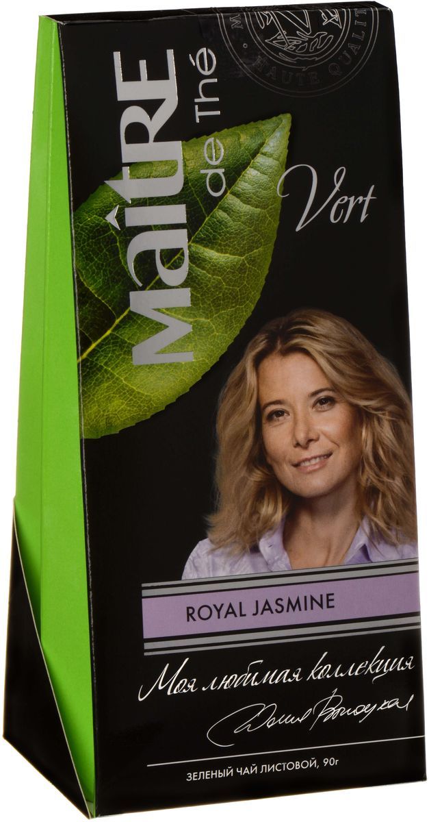 Maitre чай зеленый Royal Jasmine, 90 г0120710 Maitre чай зеленый Royal Jasmine, 90 г0120710Жасминовый зеленый китайский чай изготовлен по традиционной древней технологии. Настой янтарного цвета обладает ярким изысканным натуральным вкусом.