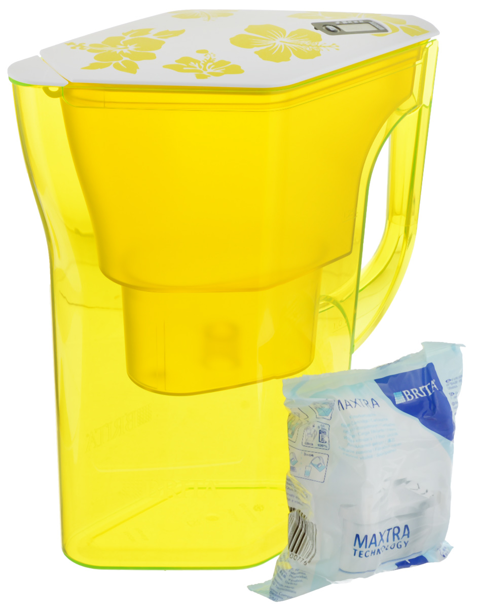 Фильтр-кувшин Brita Навелия, цвет: желтый, 2,3 л4006387056025/1017318 Фильтр-кувшин Brita Навелия, цвет: желтый, 2,3 л4006387056025/1017318Фильтр-кувшин Brita Навелия, выполненный из пластика, станет необходимым помощником на вашей кухне. Вода, очищенная данным фильтром обладает рядом преимуществ: - улучшает вкус горячих и холодных напитков, - увеличивает срок службы бытовых приборов, препятствуя образованию накипи, - идеальна для приготовления вкусной и здоровой пищи, - придает более насыщенный вкус и аромат чаю и кофе. Технология фильтра Maxtra снижает содержание в воде таких веществ, как хлор, алюминий, тяжелые металлы (свинец и медь), некоторые пестициды и органические примеси. Также он отфильтровывает соли жесткости. Особенности данного фильтра: - только для Maxtra, - календарь: электронный индикатор ресурса кассеты будет автоматически напоминать вам о необходимости заменить кассету через каждые 4 недели использования, - эргономичный дизайн, - фильтр можно мыть в посудомоечной машине (за исключением крышки), ...
