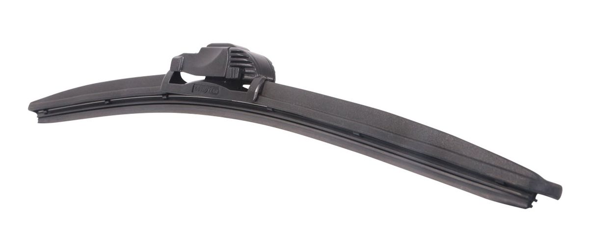 Щетка стеклоочистителя Goodyear Frameless, бескаркасная, с системой MultiClip, длина 53 см, 1 штGY000421 Щетка стеклоочистителя Goodyear Frameless, бескаркасная, с системой MultiClip, длина 53 см, 1 штGY000421Уникальная бескаркасная щетка стеклоочистителя Goodyear Frameless с системой крепления MultiClip, подходит для 95% автомобилей Российского автопарка без использования переходников. Благодаря MultiСlip установка становится легкой и доступной даже для ребенка. Морозостойкий аэродинамический спойлер обеспечивает плотное прилегание лезвия к стеклу и качественную очистку даже при высокой скорости. Каркас щетки усилен дополнительными направляющими из нержавеющей стали, которые фиксируют резинку и обеспечивают хорошую прижимную силу. Щетки имеют резиновое лезвие самого высокого класса Triple A, что гарантирует непревзойденный результат очистки стекол и долговечность их использования. Благодаря качественному резиновому лезвию щетки сохраняют превосходные чистящие свойства как в мороз (до -40 ?С), так и в жару (выдерживает до +70 ?С). Прекрасно выполняют свои функции, не оставляя полос и разводов • Cистема крепления MultiClip - простая установка без дополнительных креплений • Применимость...