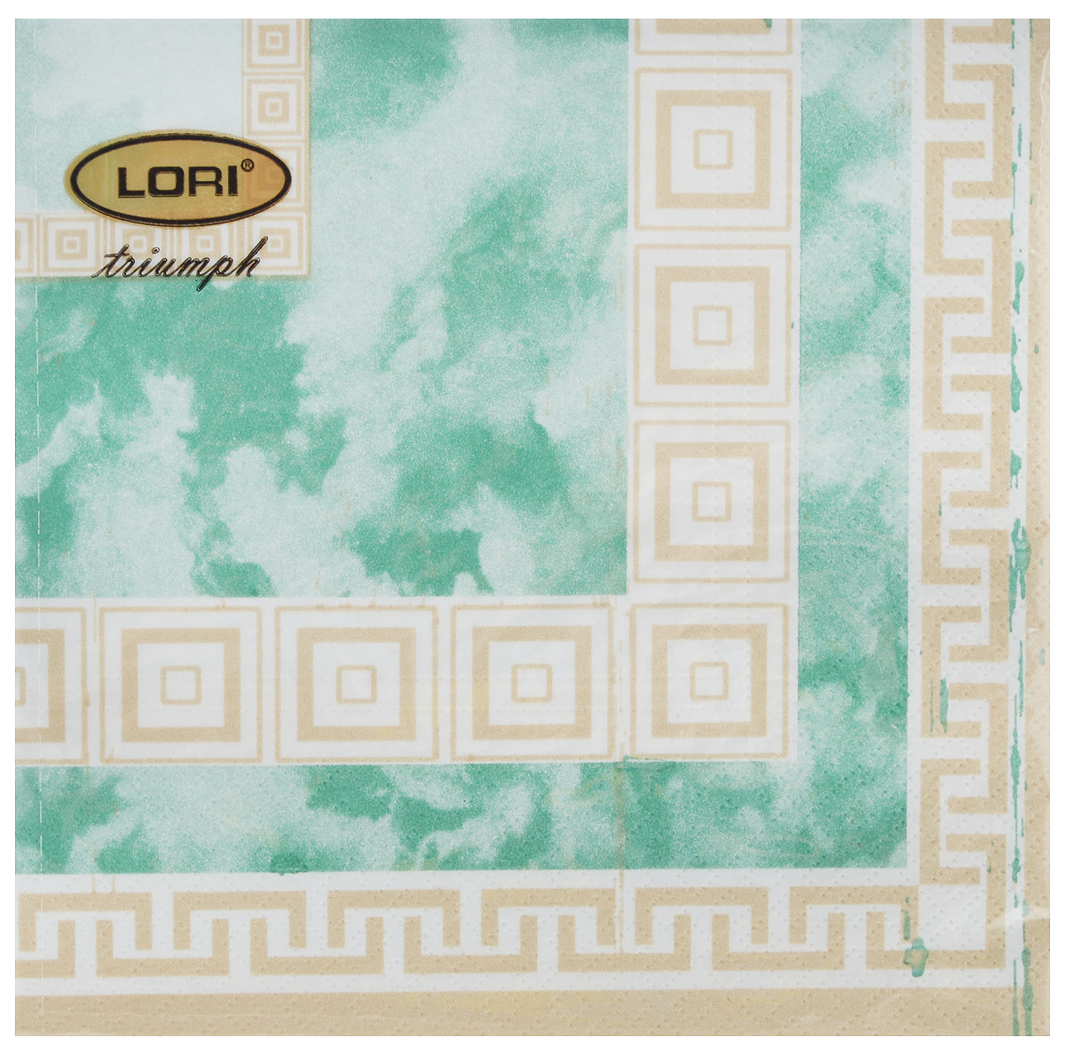 Салфетки бумажные Lori Triumph, трехслойные, цвет: зеленый, светло-коричневый, 33 х 33 см, 20 шт56135 Салфетки бумажные Lori Triumph, трехслойные, цвет: зеленый, светло-коричневый, 33 х 33 см, 20 шт56135Декоративные трехслойные салфетки Lori Triumph выполнены из 100% целлюлозы и оформлены ярким рисунком. Изделия станут отличным дополнением любого праздничного стола. Они отличаются необычной мягкостью, прочностью и оригинальностью. Размер салфеток в развернутом виде: 33 х 33 см.