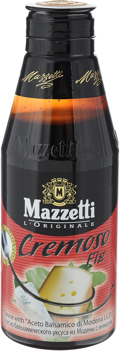 Mazzetti соус Cremoso Fig из бальзамического уксуса с инжиром, 215 мл0120710 Mazzetti соус Cremoso Fig из бальзамического уксуса с инжиром, 215 мл0120710Соус Mazzetti Cremoso Fig на основе бальзамического уксуса из Модены с инжиром - настоящий шедевр итальянского кулинарного искусства. Используйте его для приготовления жареного и тушеного мяса, добавьте к сыру. Также соус прекрасно подойдет для приготовления оригинального десерта и к мороженому.Бутылочка с дозатором.Уважаемые клиенты! Обращаем ваше внимание, что полный перечень состава продукта представлен на дополнительном изображении.