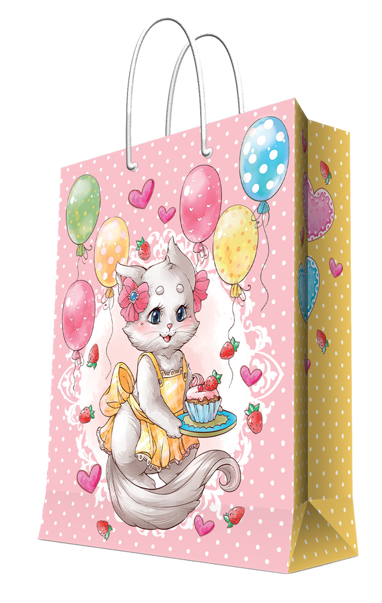Пакет подарочный Magic Home Кошечка в фартуке, 17,8 х 22,9 х 9,8 см44180 Пакет подарочный Magic Home Кошечка в фартуке, 17,8 х 22,9 х 9,8 см44180Подарочный пакет Magic Home, изготовленный из плотной бумаги, станет незаменимым дополнением к выбранному подарку. Дно изделия укреплено картоном, который позволяет сохранить форму пакета и исключает возможность деформации дна под тяжестью подарка. Пакет выполнен с глянцевой ламинацией, что придает ему прочность, а изображению - яркость и насыщенность цветов. Для удобной переноски имеются две ручки в виде шнурков. Подарок, преподнесенный в оригинальной упаковке, всегда будет самым эффектным и запоминающимся. Окружите близких людей вниманием и заботой, вручив презент в нарядном, праздничном оформлении. Плотность бумаги: 140 г/м2.