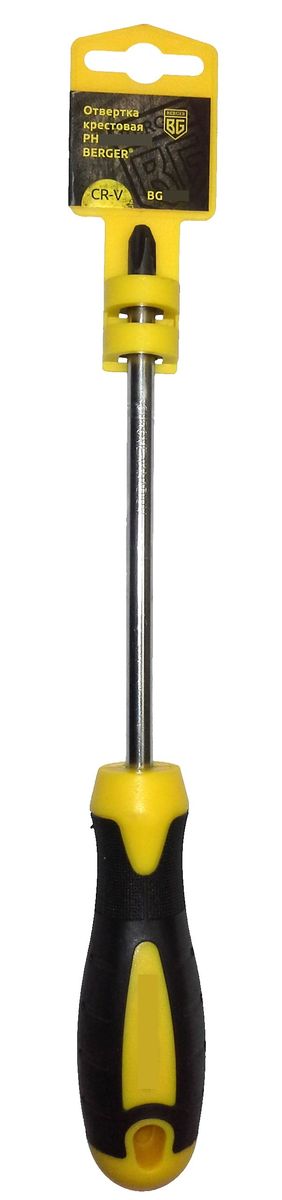 Отвертка крестовая Berger, PH0 x 100 мм. BG1046BG1046 Отвертка крестовая Berger, PH0 x 100 мм. BG1046BG1046Отвертка - крестовая на пластиковом держателе. Материал: хром - ванадиевая сталь (CR-V)