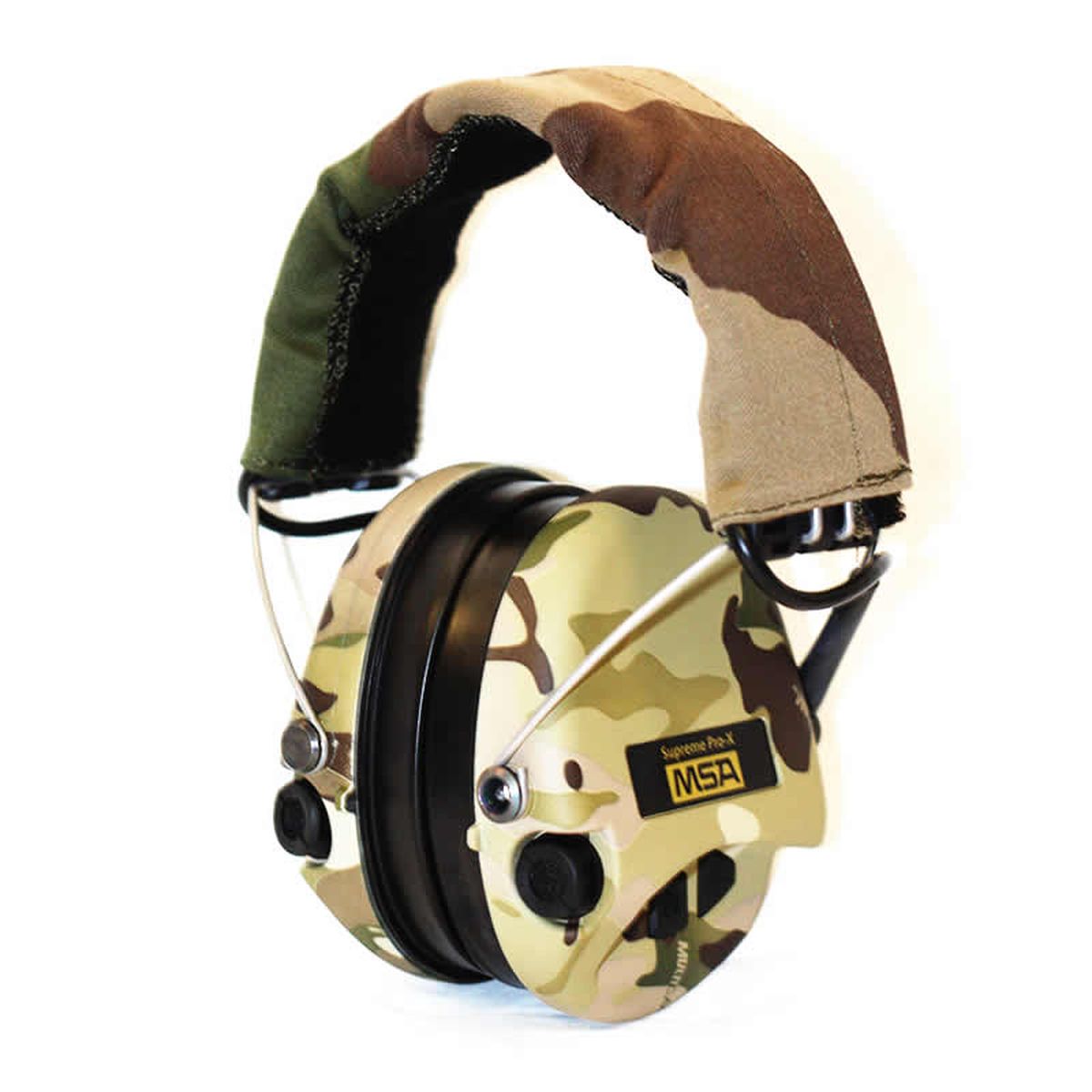 Наушники для стрельбы MSA Sordin Supreme Pro-Х Camo with Led, активныеSOR75302-Х-08 Наушники для стрельбы MSA Sordin Supreme Pro-Х Camo with Led, активныеSOR75302-Х-08Активные наушники Шведской фирмы MSA Sоrdin Supreme Pro X LED - это мировая новинка в области электронной защиты слуха и прекрасное решение для охоты и спортивной стрельбы. Данная модель наушников укомплектована гелиевыми амбушюрами и имеет встроенный фонарик. Фонарик активируется одновременным нажатием кнопок + и -. Противоскользящее покрытие чашек. Идеальный выбор для охотников. Ветрозащитные стереомикрофоны обеспечивают прослушивание звуковой картины на 360 градусов, что позволяет ориентироваться на звук. Самые слабые шумы окружающей среды могут усиливаться активной электроникой в 4 раза. При стрельбе глушение шума составляет около одной секунды (0,8 сек.) и защищает слух от звука и эха выстрела, при этом удар пули отчетливо слышен. Регуляторы громкости большие и расположены очень удобно и доступно, хорошо ощущаются даже в перчатках, что обеспечивает дополнительное удобство в холодную погоду. Наушники снабжены двумя батарейками ААА в защищенном от влаги боксе. Одного...