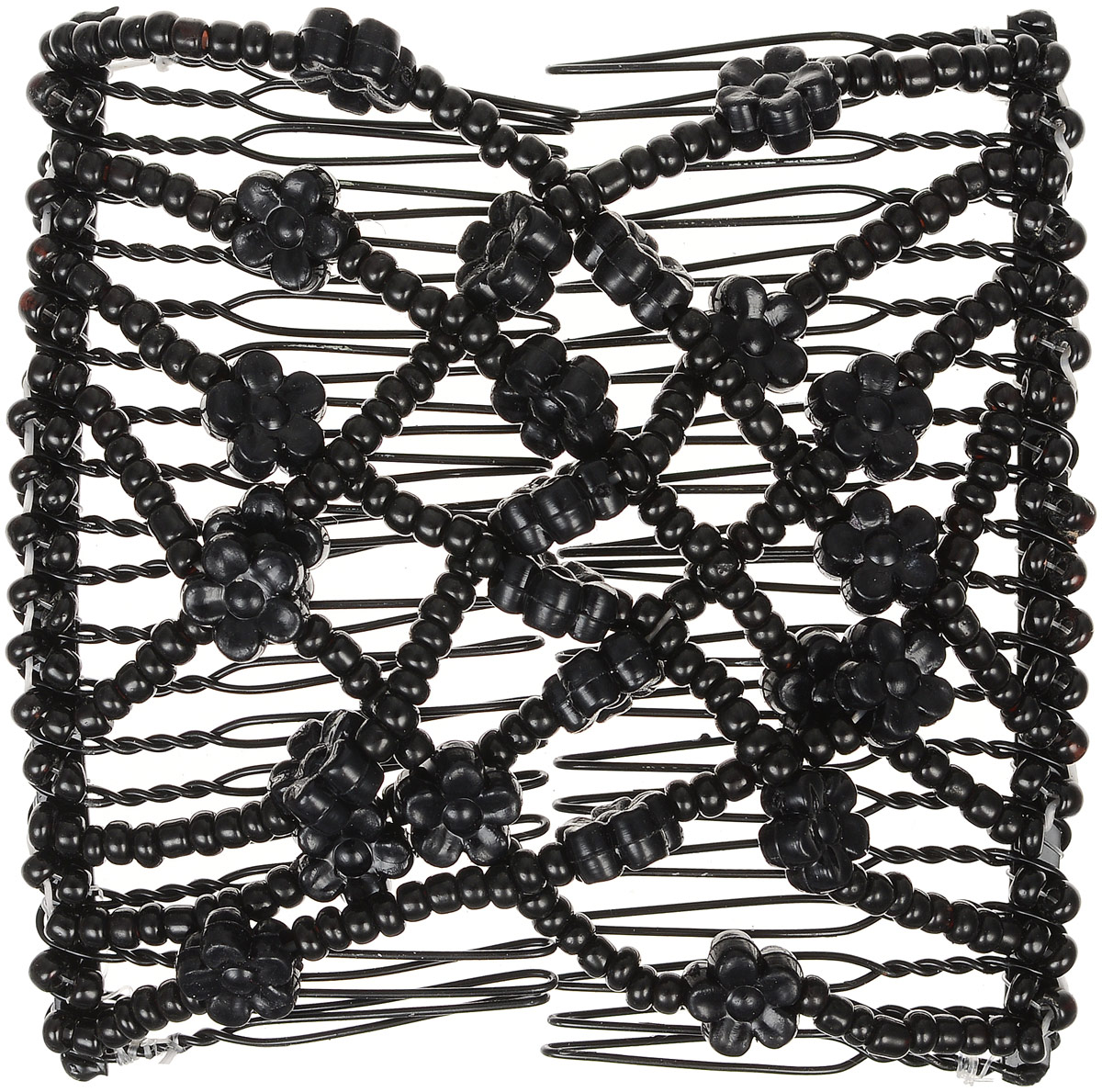 EZ-Combs Заколка Изи-Комбс, одинарная, цвет: черный. ЗИО_цветочкиMP59.4D EZ-Combs Заколка Изи-Комбс, одинарная, цвет: черный. ЗИО_цветочкиMP59.4DУдобная и практичная EZ-Combs подходит для любого типа волос: тонких, жестких, вьющихся или прямых, и не наносит им никакого вреда. Заколка не мешает движениям головы и не создает дискомфорта, когда вы отдыхаете или управляете автомобилем. Каждый гребень имеет по 20 зубьев для надежной фиксации заколки на волосах! И даже во время бега и интенсивных тренировок в спортзале EZ-Combs не падает; она прочно фиксирует прическу, сохраняя укладку в первозданном виде.Небольшая и легкая заколка для волос EZ-Combs поместится в любой дамской сумочке, позволяя быстро и без особых усилий создавать неповторимые прически там, где вам это удобно. Гребень прекрасно сочетается с любой одеждой: будь это классический или спортивный стиль, завершая гармоничный облик современной леди. И неважно, какой образ жизни вы ведете, если у вас есть EZ-Combs, вы всегда будете выглядеть потрясающе.
