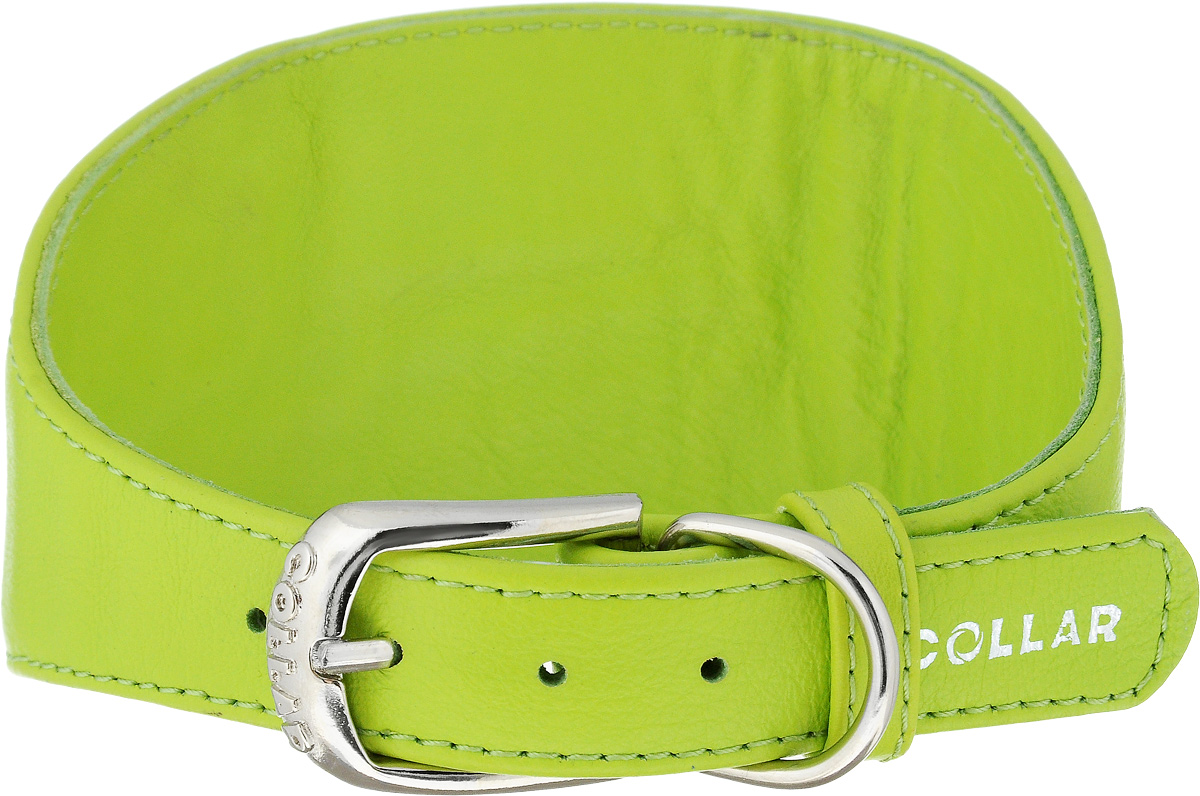 Ошейник для борзых собак CoLLaR Glamour, цвет: салатовый, ширина 2 см, обхват шеи 34-40 см34675 Ошейник для борзых собак CoLLaR Glamour, цвет: салатовый, ширина 2 см, обхват шеи 34-40 см34675Ошейник для борзых собак CoLLaR Glamour, выполненный из натуральной кожи, устойчив к влажности и перепадам температур. Крепкие металлические элементы делают ошейник надежным и долговечным. Изделие отличается высоким качеством, удобством и универсальностью. Размер ошейника регулируется при помощи пряжки, зафиксированной на одном из 5 отверстий. Минимальный обхват шеи: 34 см. Максимальный обхват шеи: 40 см. Минимальная ширина: 2 см. Максимальная ширина: 8 см.