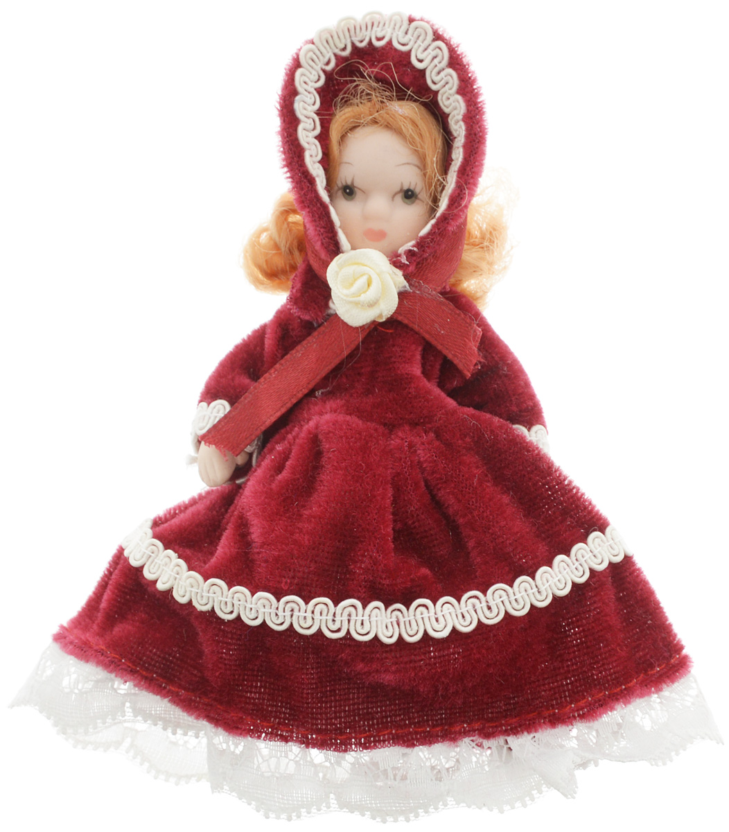 Фигурка декоративная Lovemark Кукла, цвет: бордовый, белый, высота 10 см. 2471924719_бордовый Фигурка декоративная Lovemark Кукла, цвет: бордовый, белый, высота 10 см. 2471924719_бордовыйФигурка декоративная Lovemark Кукла изготовлена из керамики в виде куклы с кудрявыми золотистыми волосами, большими глазами и ресницами. Куколка одета в длинное бархатное платье, декорированное белой тесьмой и бантиком в виде розы, и коктейльную шапочку. Вы можете поставить фигурку в любое место, где она будет красиво смотреться и радовать глаз. Кроме того, она станет отличным сувениром для друзей и близких. А прикрепив к ней петельку, такую куколку можно подвесить на елку.
