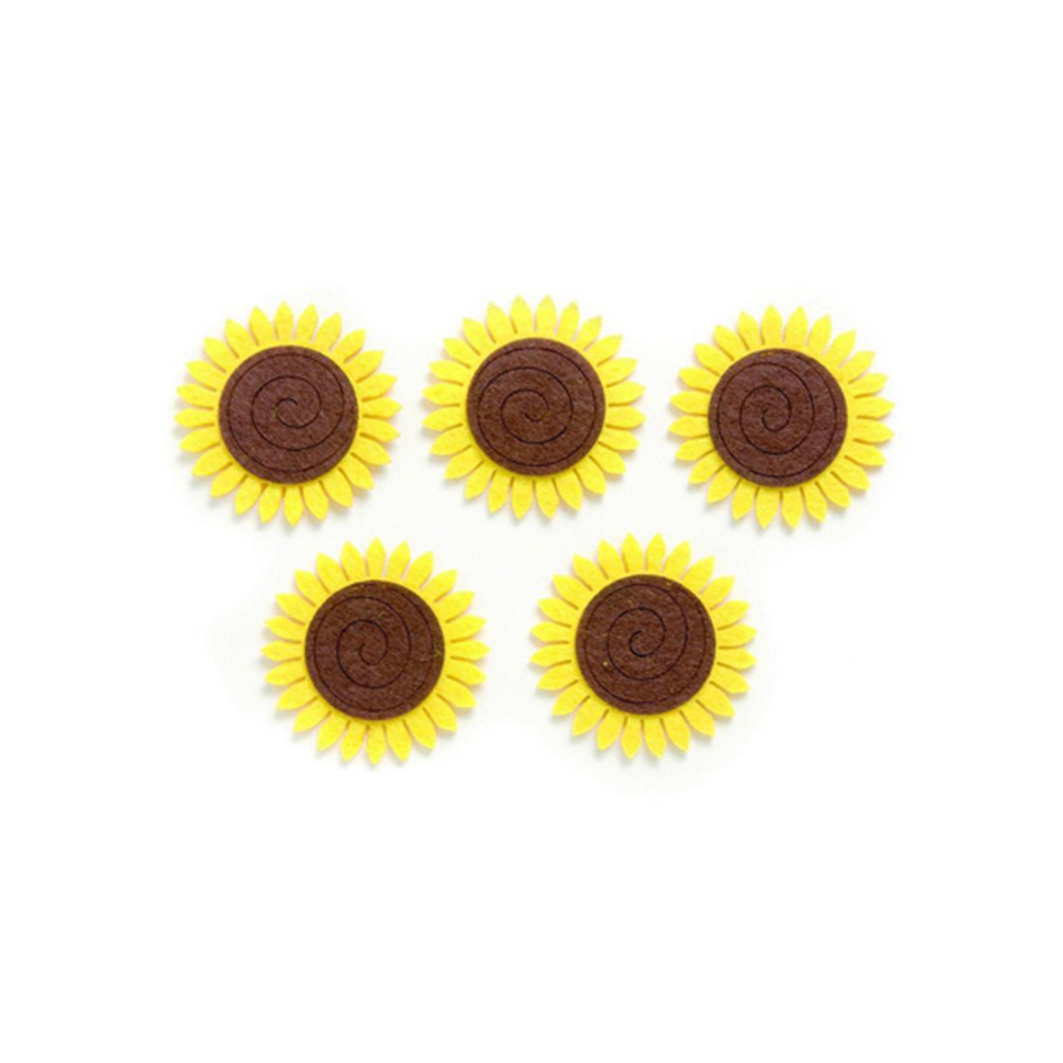 Фигурки из фетра Glorex Подсолнухи, цвет: желтый, коричневый, 5 см, 5 шт318691 Фигурки из фетра Glorex Подсолнухи, цвет: желтый, коричневый, 5 см, 5 шт318691Фетр пользуется большой популярностью среди рукодельниц. Его любят за эстетичный вид, практичность и отличную текстуру. Из данного материала вашему вниманию предлагаются заготовки Glorex. Широкое разнообразие цветов и форм поможет реализовать творческие задумки и гармоничным образом дополнить ваше творение. Из фетра можно создавать обложки для книг, ежедневников, игрушки, декоративные чехлы для подушек и многое, многое другое.